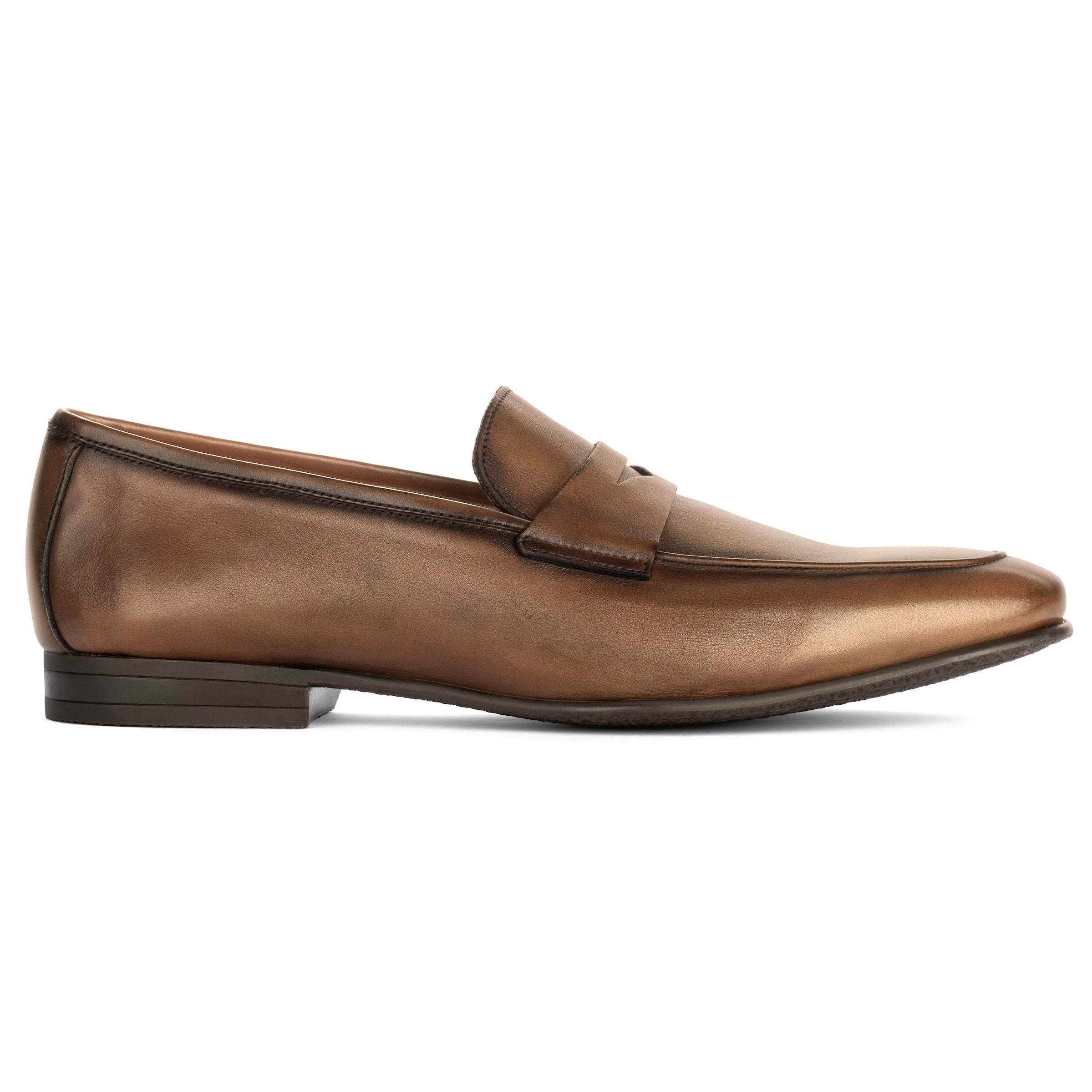 Keats Cognac Calf Leather Slip-on Men’s Penny Loafer