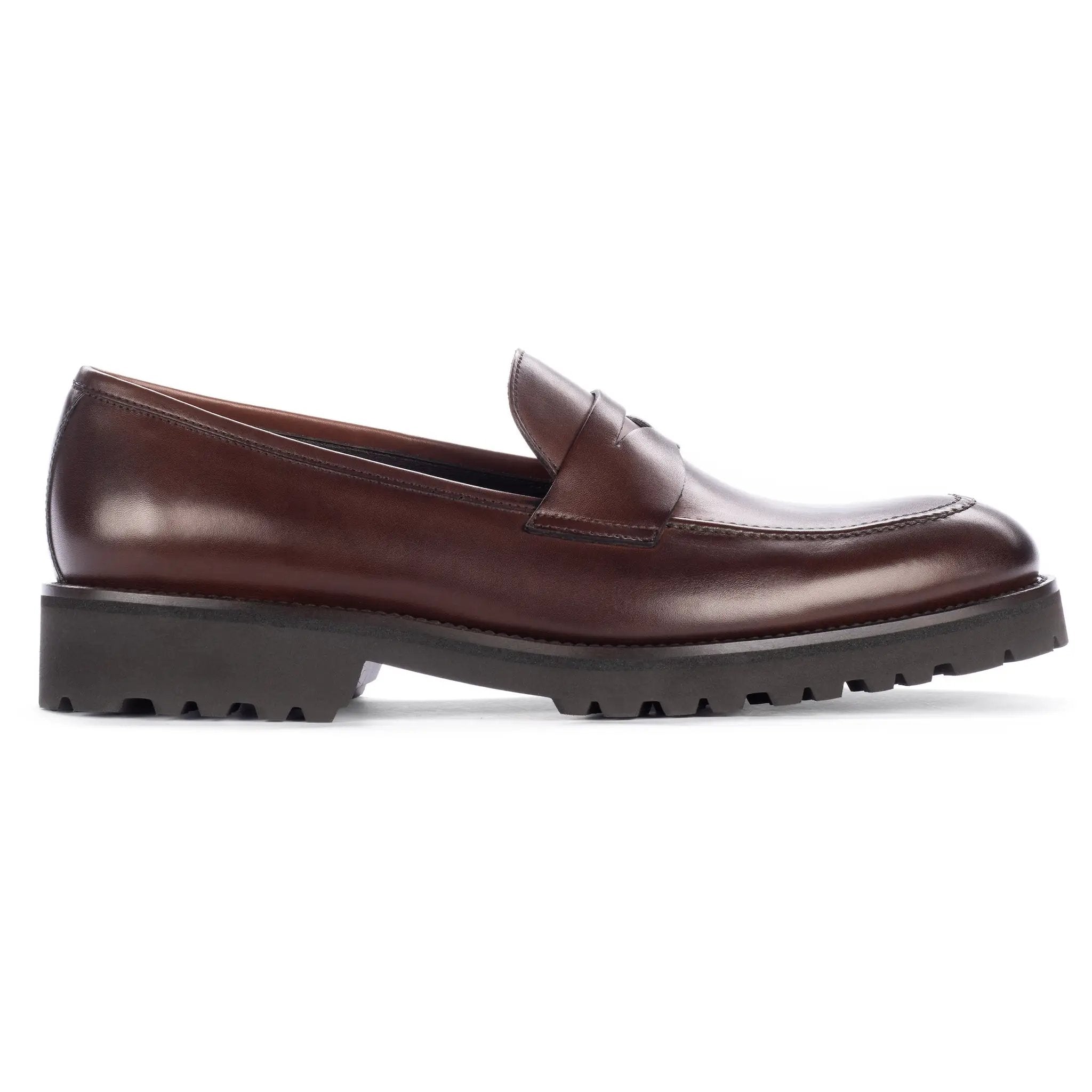 Nino Brown Calf Lug Sole Penny Loafer by To Boot New York