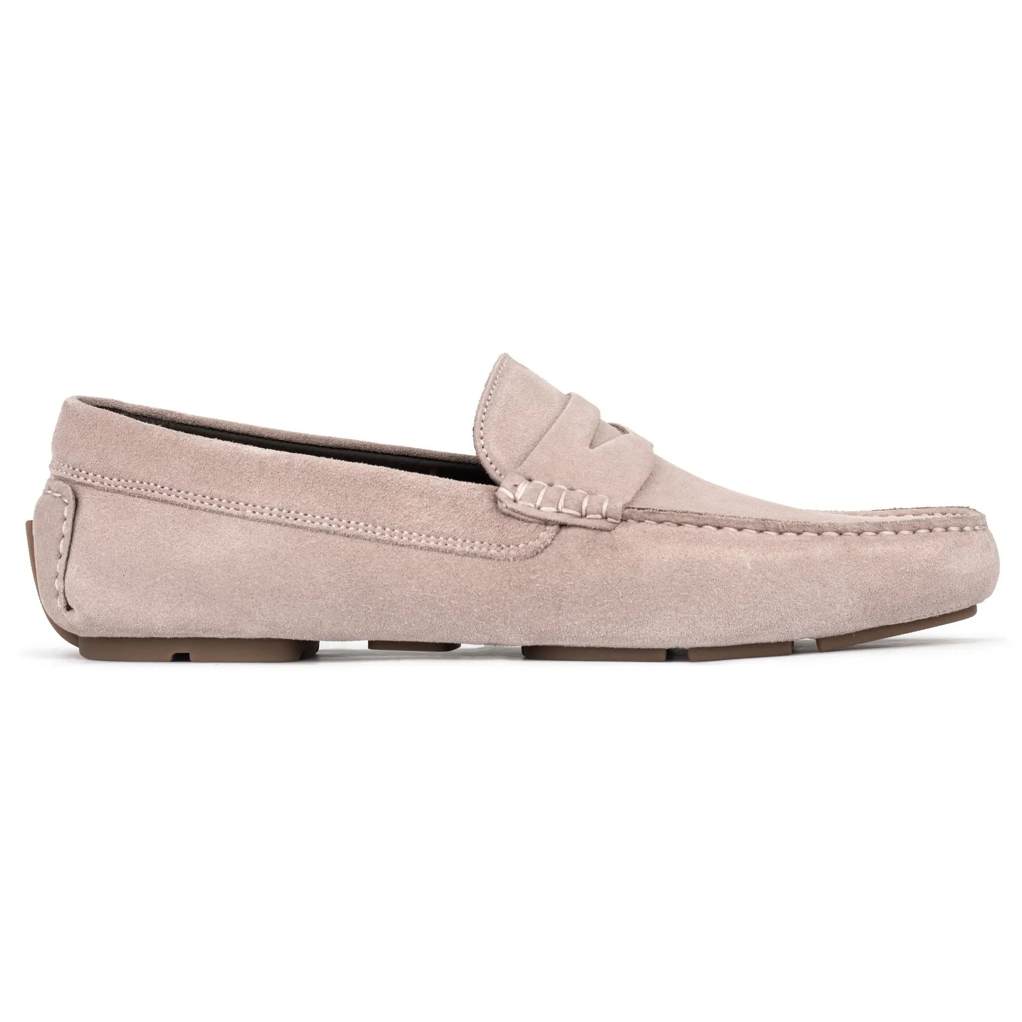 Burton Palest Pink Suede Driving Shoe by To Boot New York