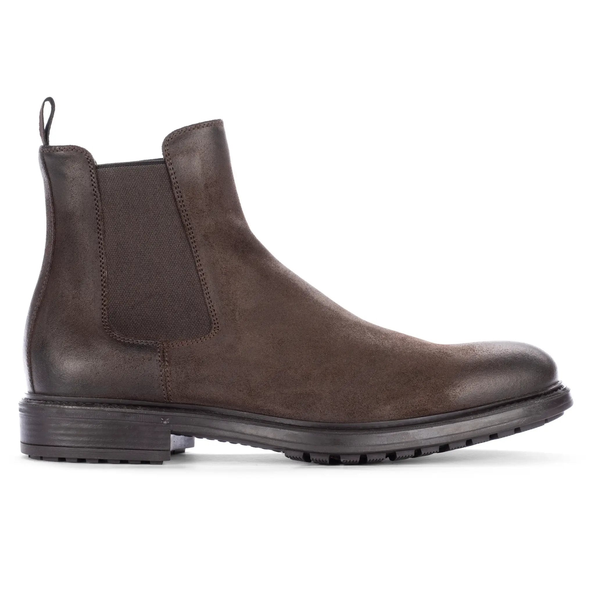Largo Dark Chocolate Waxed Suede Chelsea Boot by To Boot New York