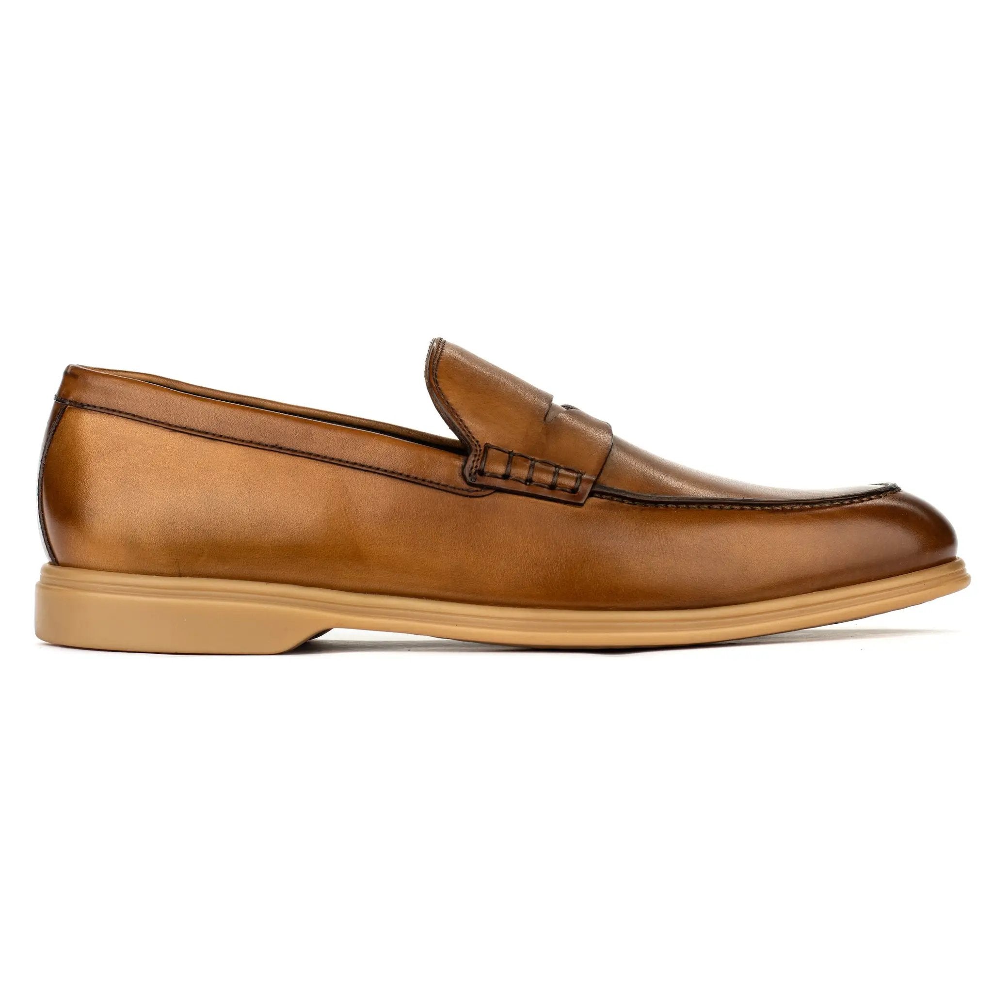 Nelson Burnished Tan Calf Slip-On Loafer by To Boot New York