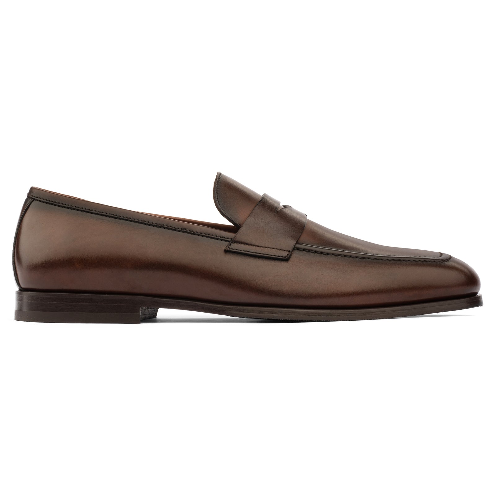 Ronny Burnished Brown Calf Slip On