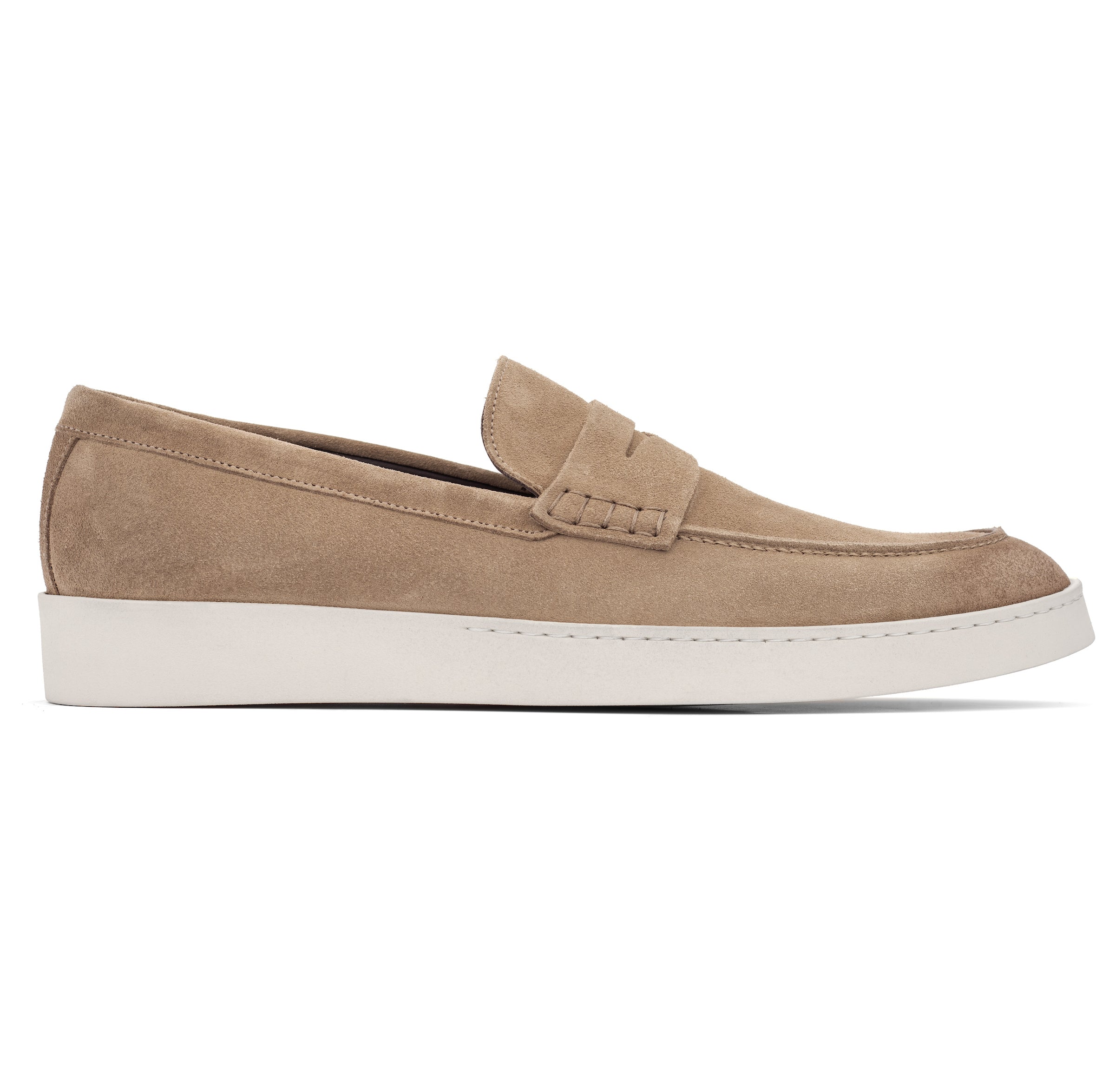 Voss Taupe Suede Penny Loafer