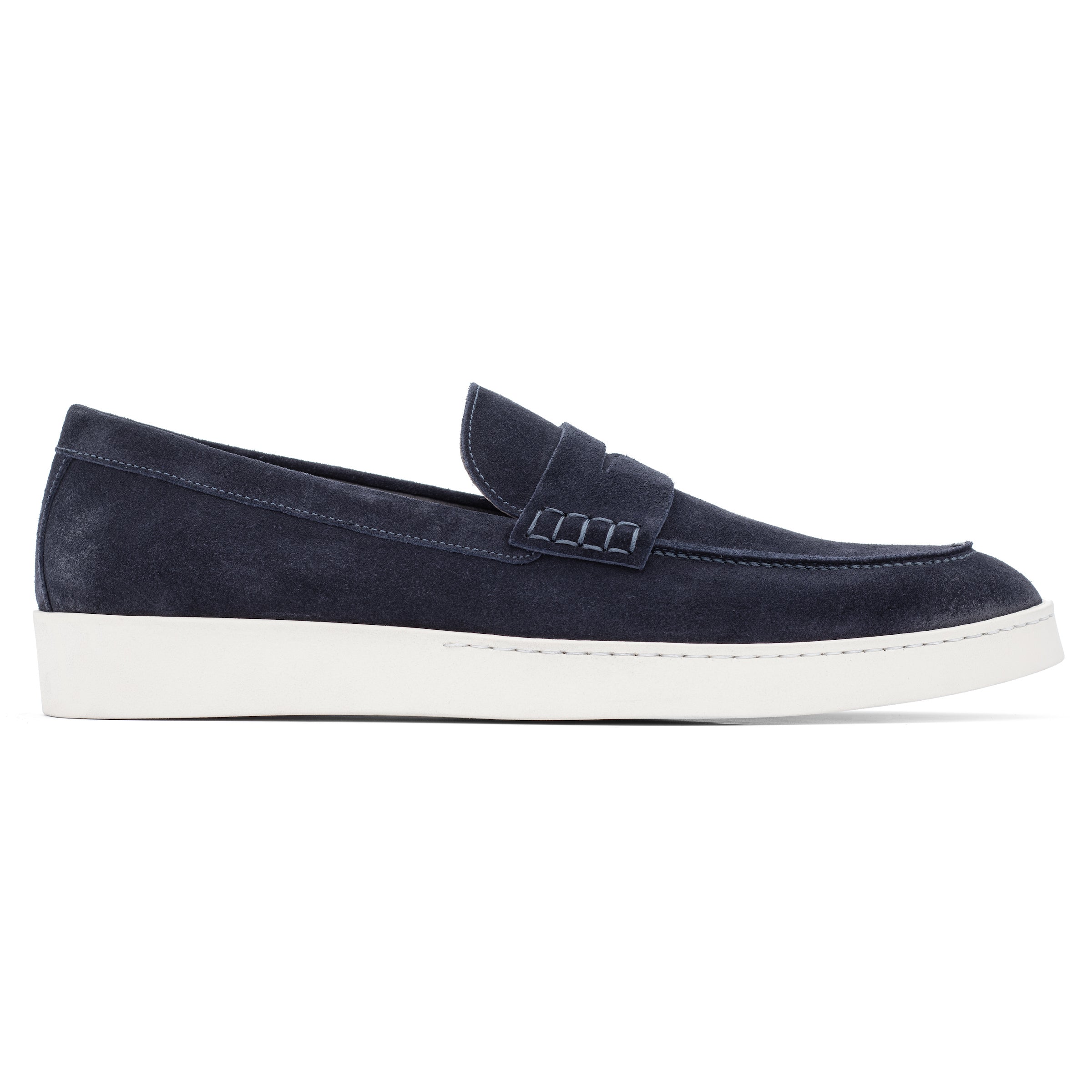 Voss Blue Suede Penny Loafer