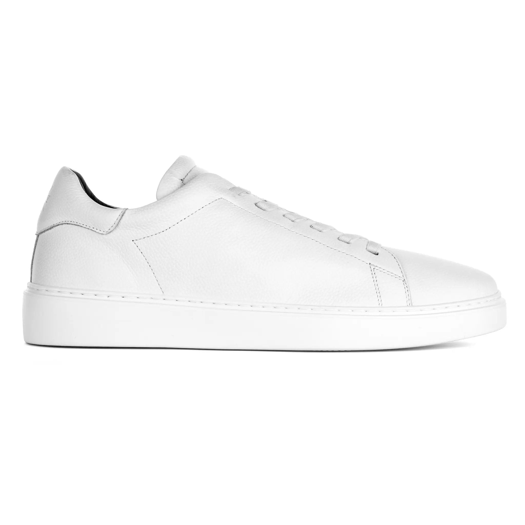 James White Leather Stretch Lace Luxury Low-Top Sneaker by To Boot New York