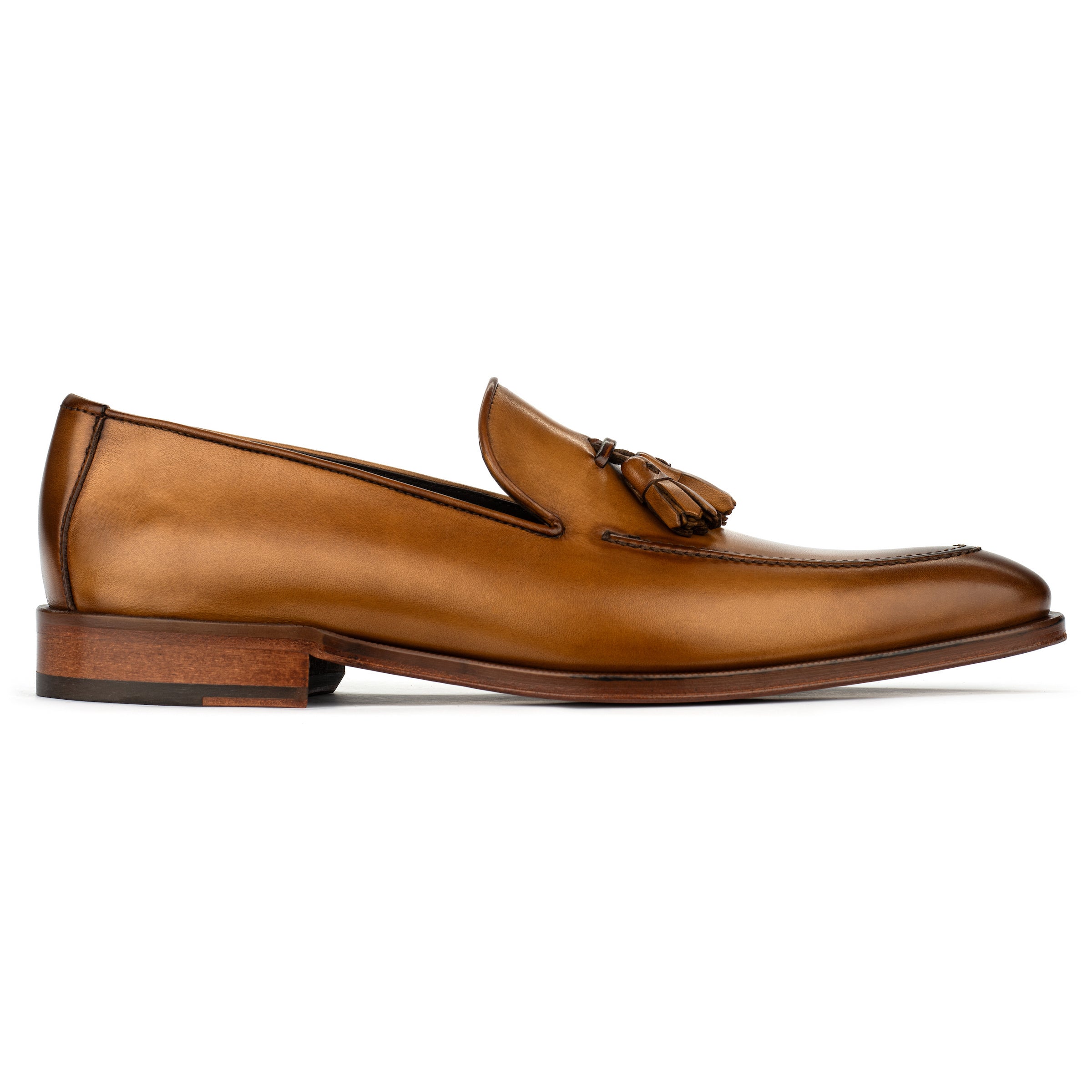 Maurizio Medium Tan Calf Tassel Loafer