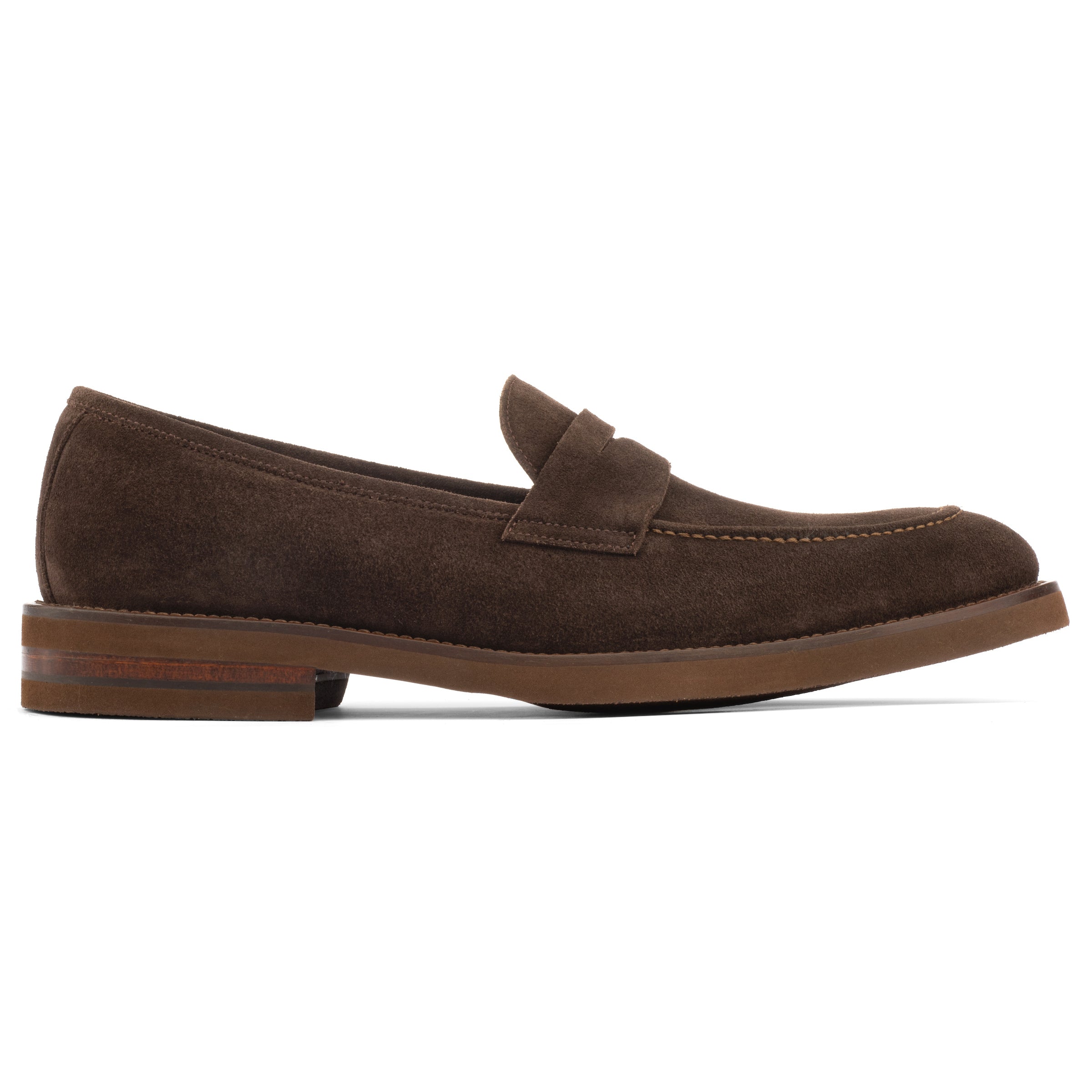 Brady Dark Brown Suede Penny Loafer