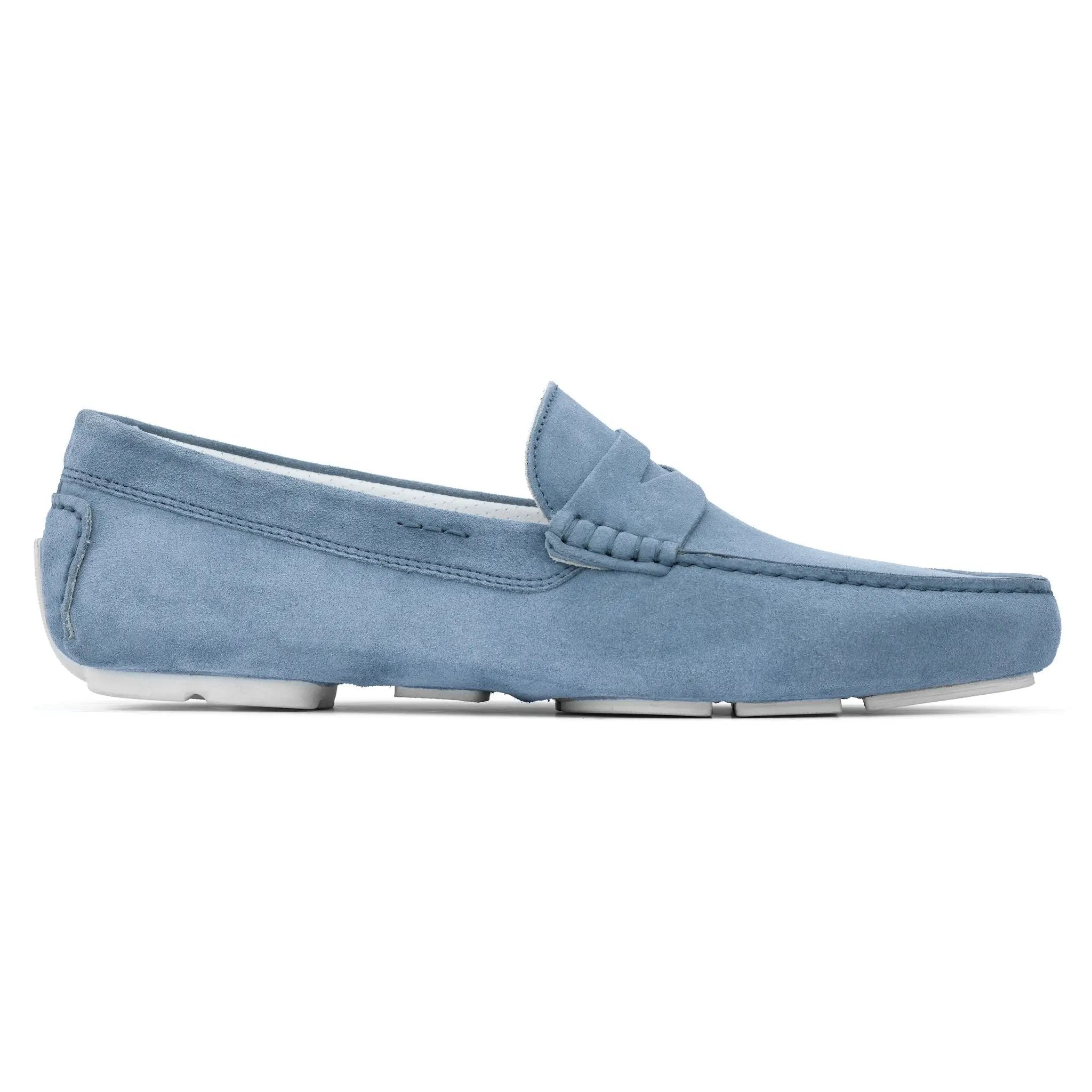 Idris Denim Suede Moccasin Driving Shoe by To Boot New York