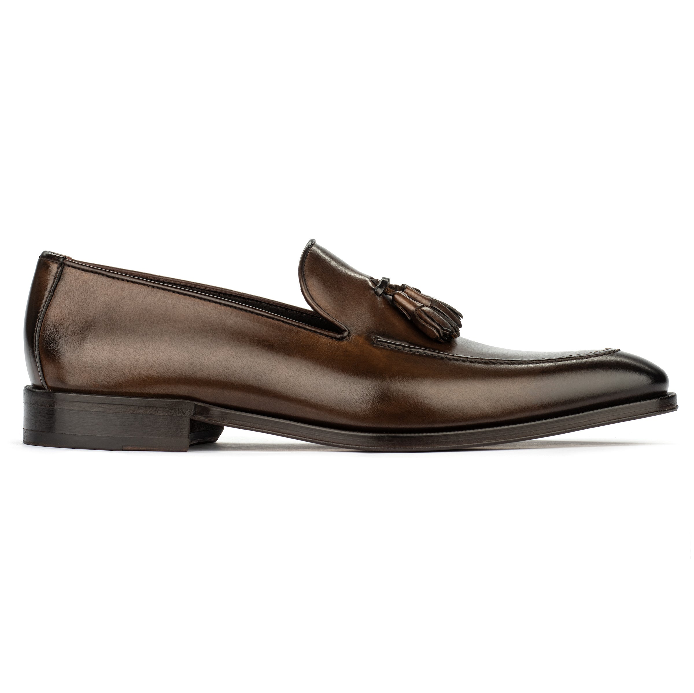 Maurizio Dark Brown Calf Tassel Loafer