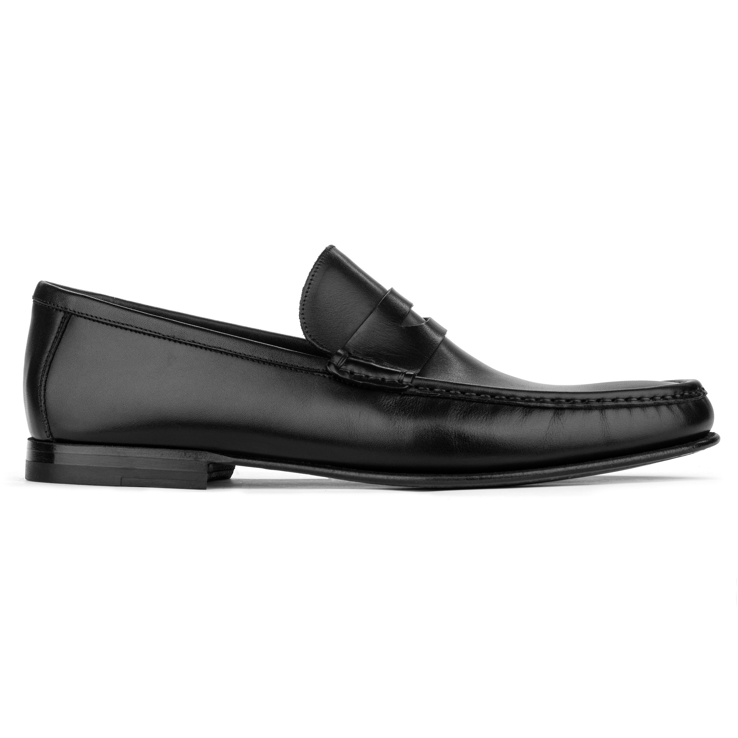 Clapton Black Calf Penny Loafer