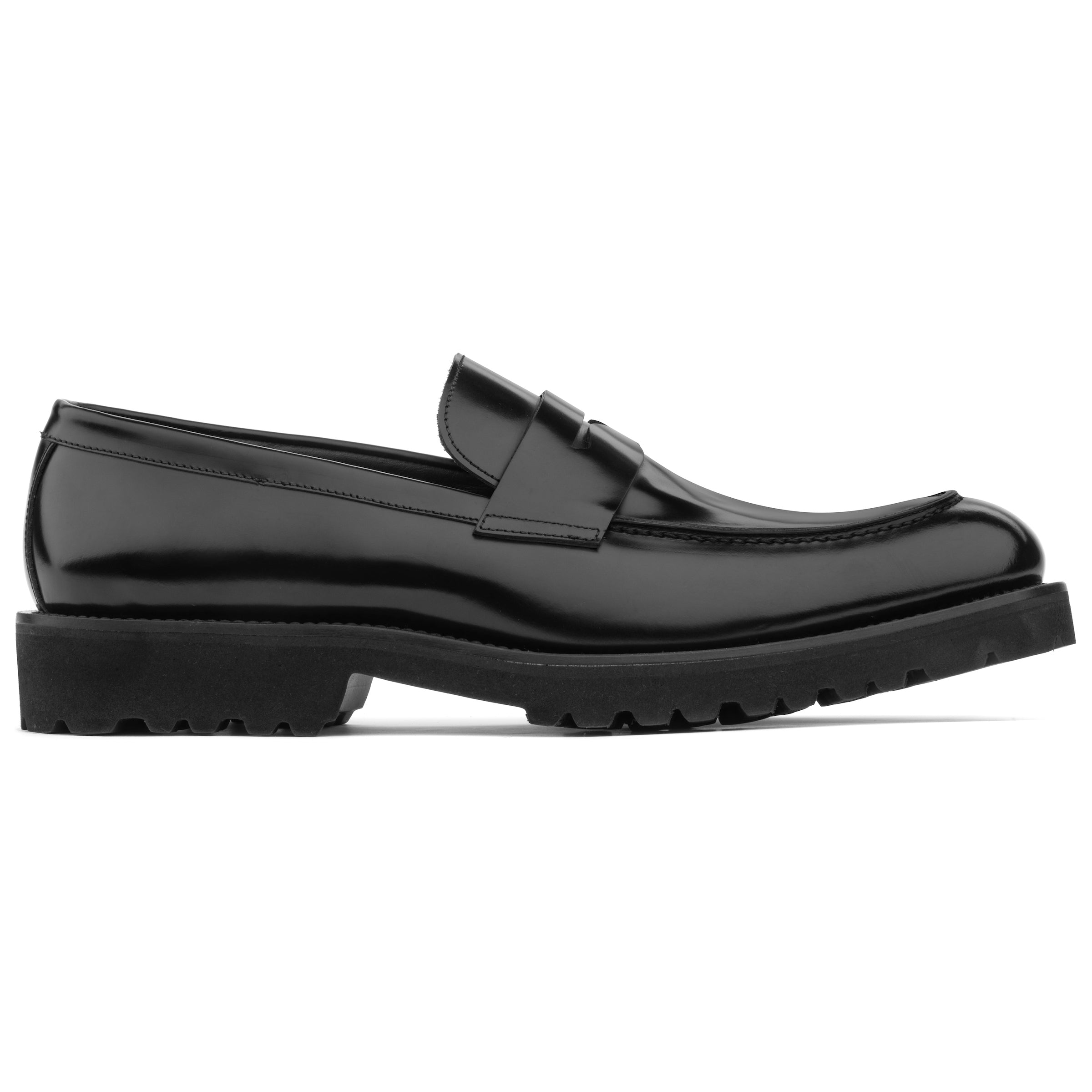 Tory Black Calf Penny Loafer