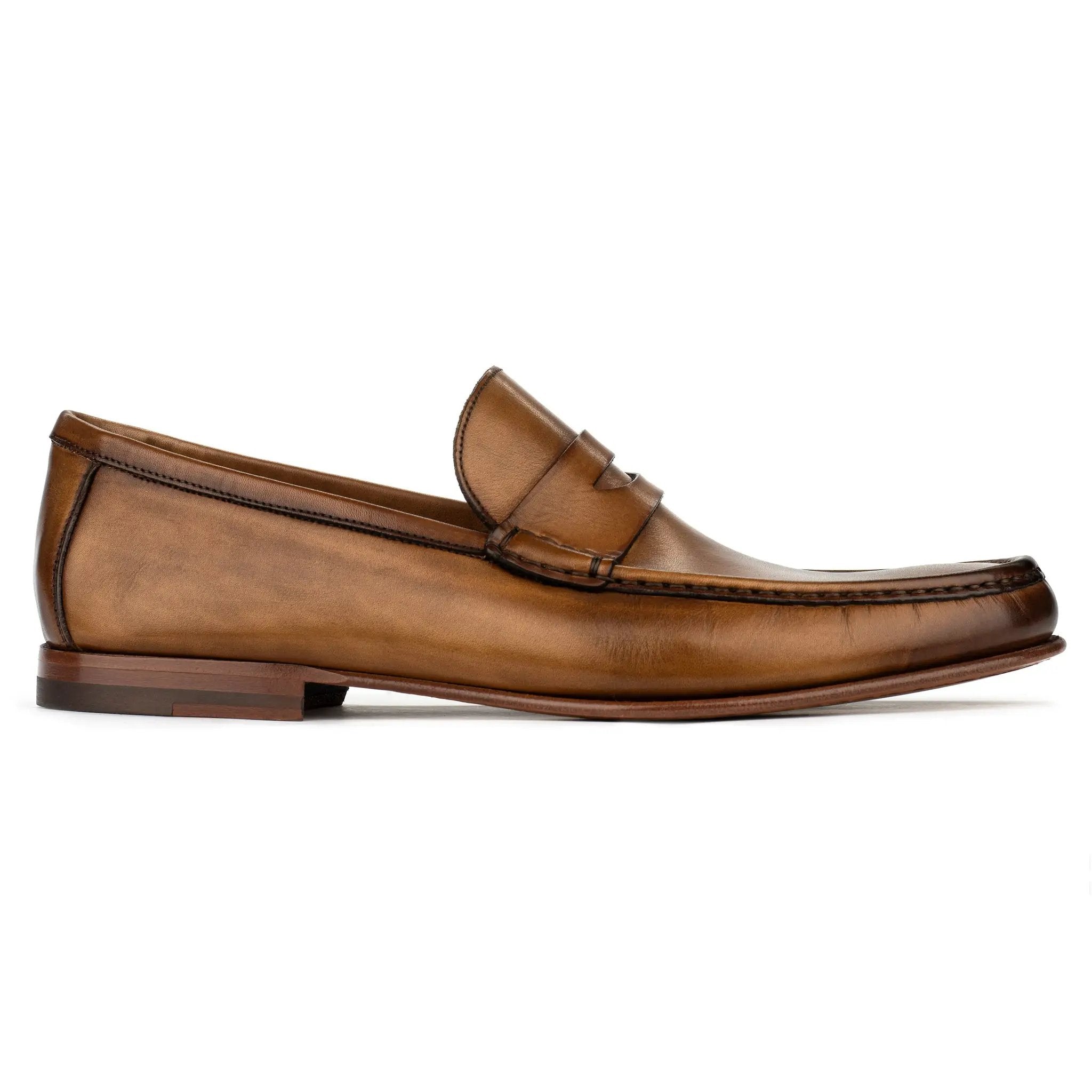 Clapton Medium Tan Calf Penny Loafer by To Boot New York