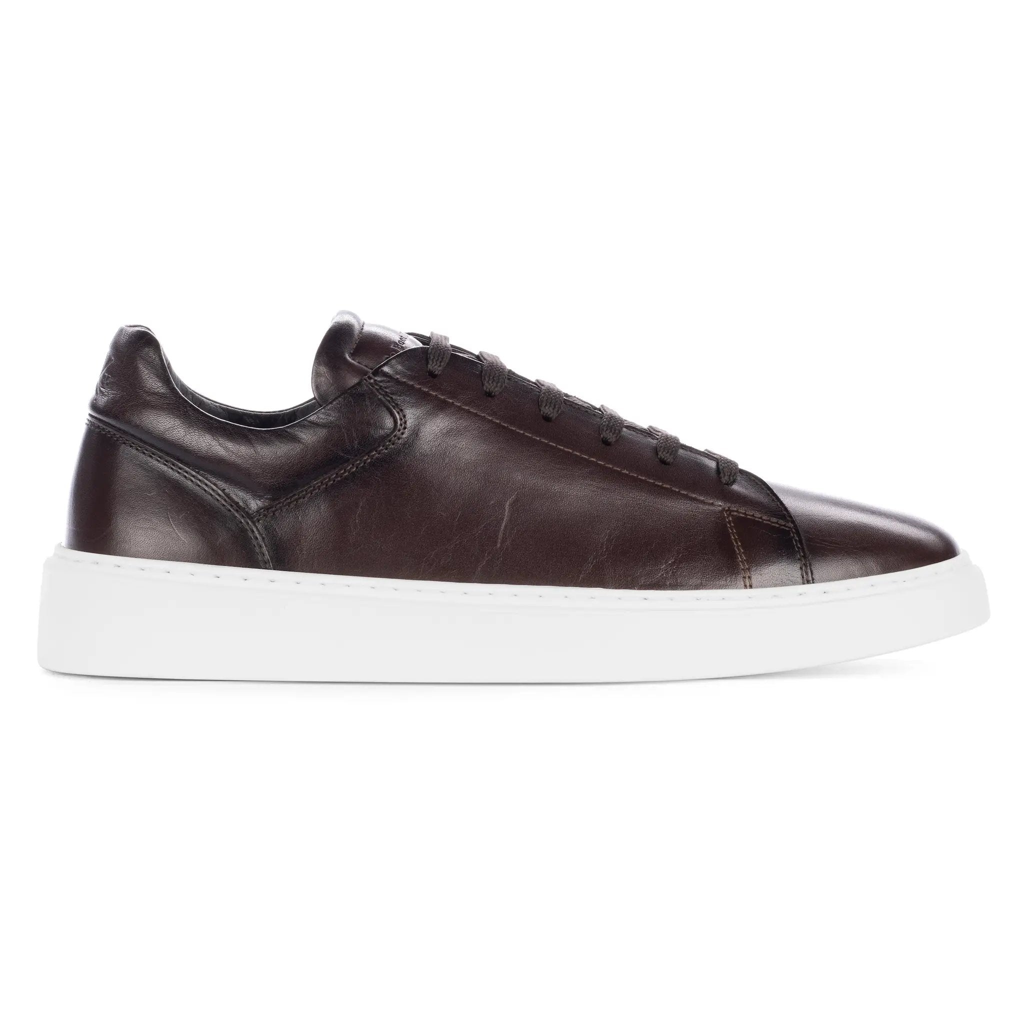 Rocco Dark Brown Soft Calf Leather Sneaker by To Boot New York