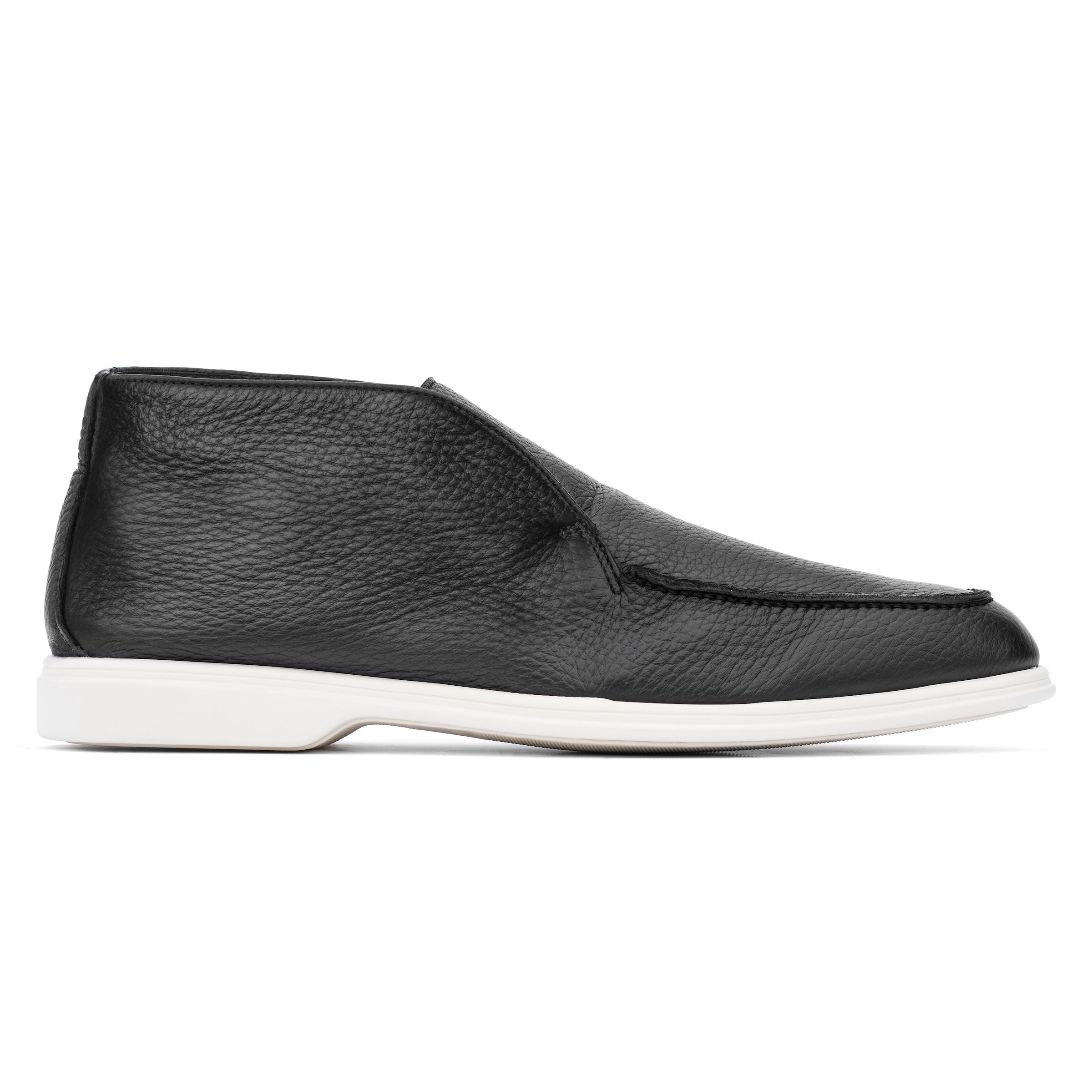 Armand Black Deerskin Laceless Chukka Boot