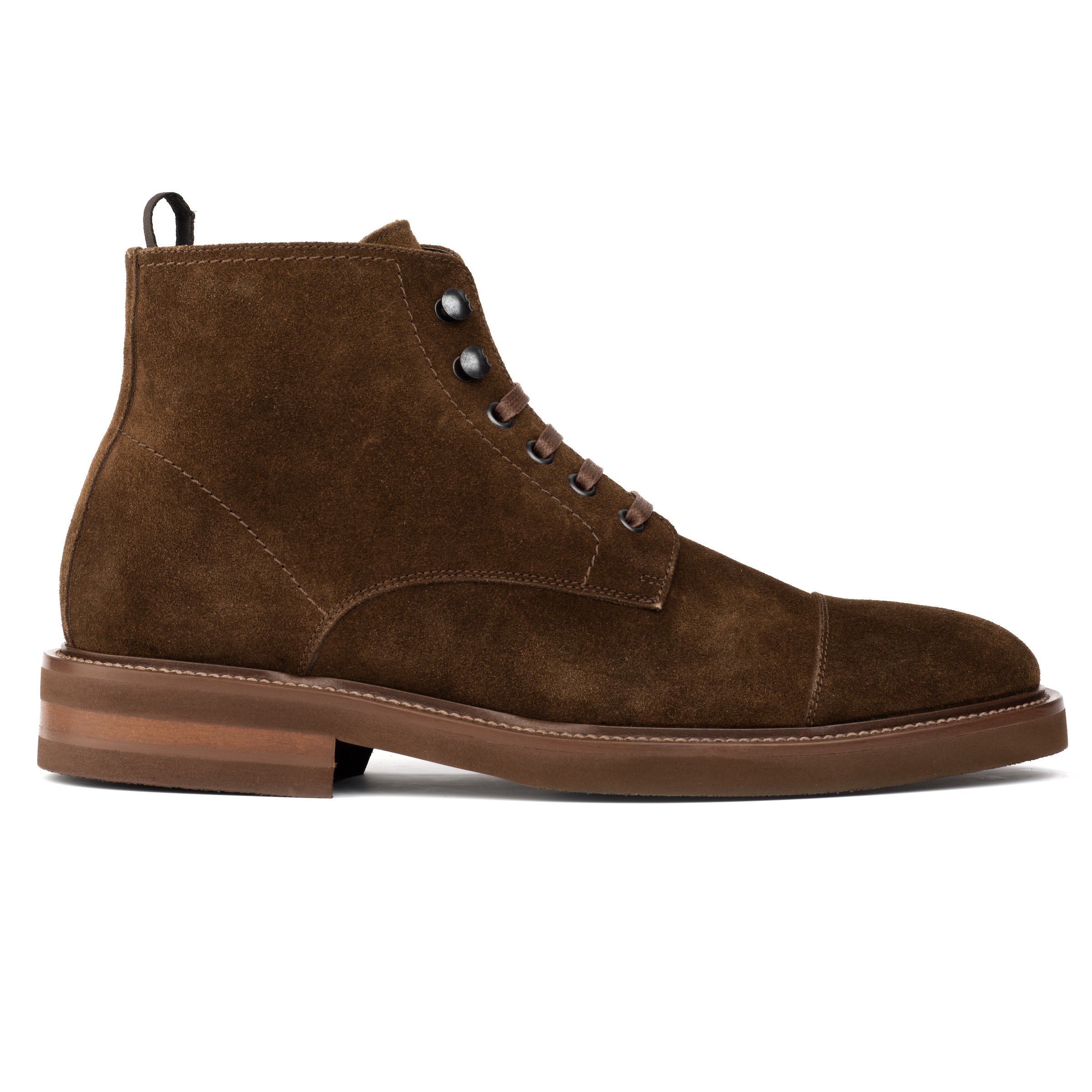 Lynfield Brown Suede Cap Toe Boot