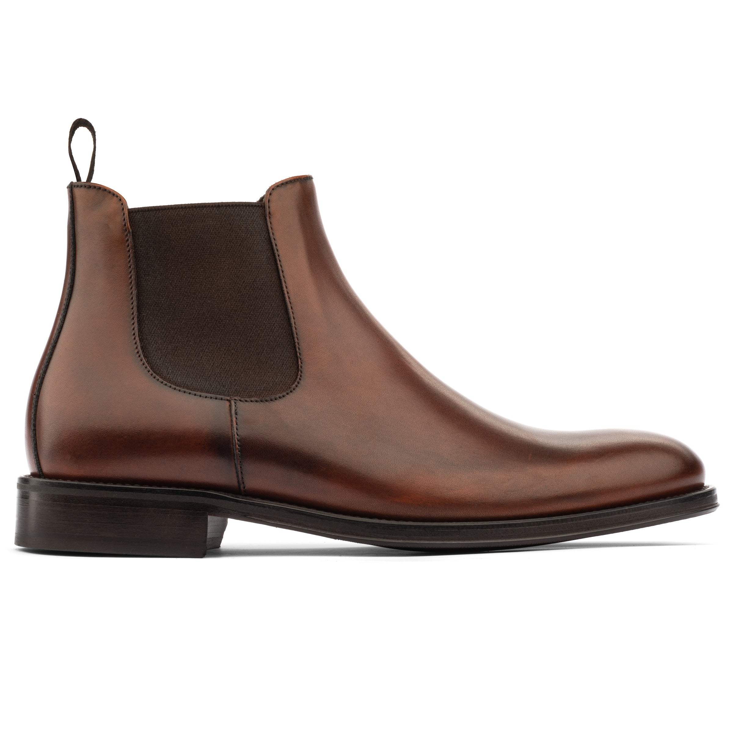 Shelby II Burnished Brown Calf Chelsea Boot