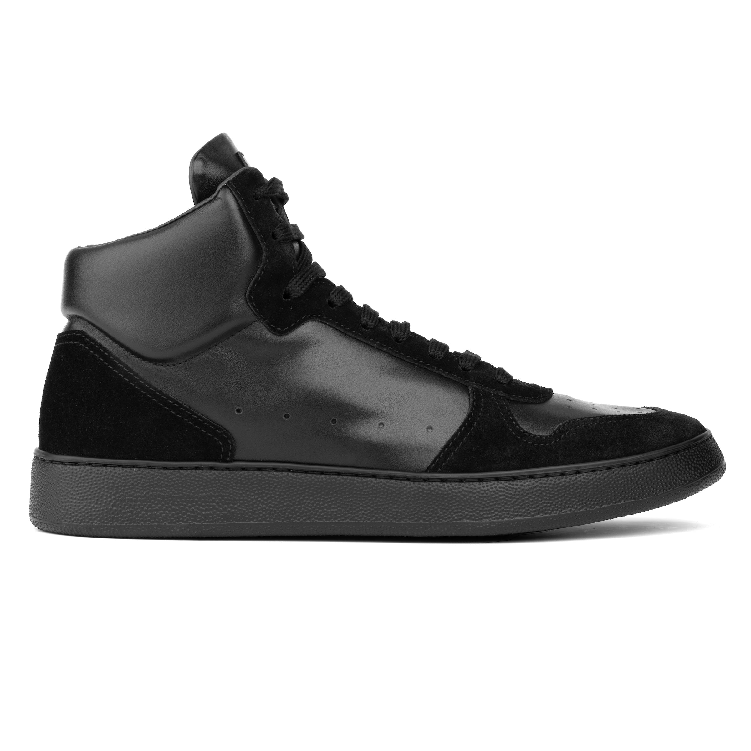 Thomson Black/Black High-Top Sneaker