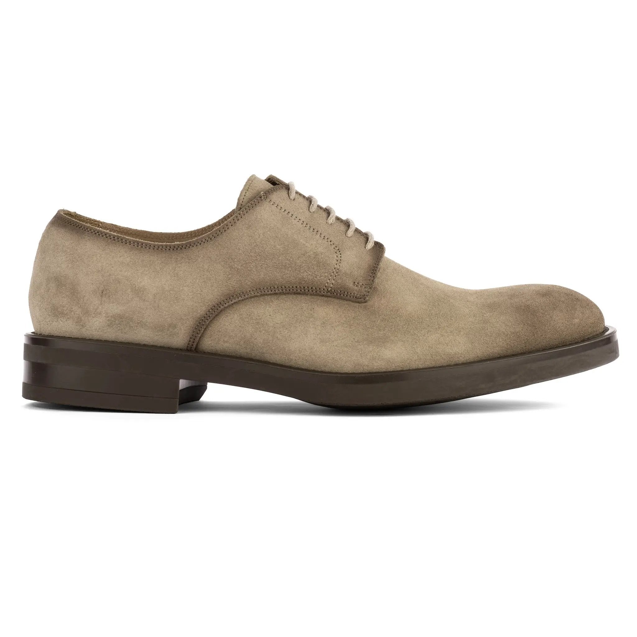 Vineyard Taupe Suede Derby Lace-Up Oxford by To Boot New York