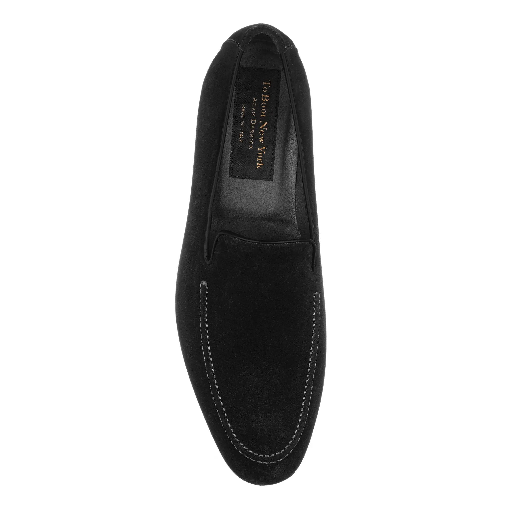 Beamon Black Suede Slip-On Loafer by To Boot New York