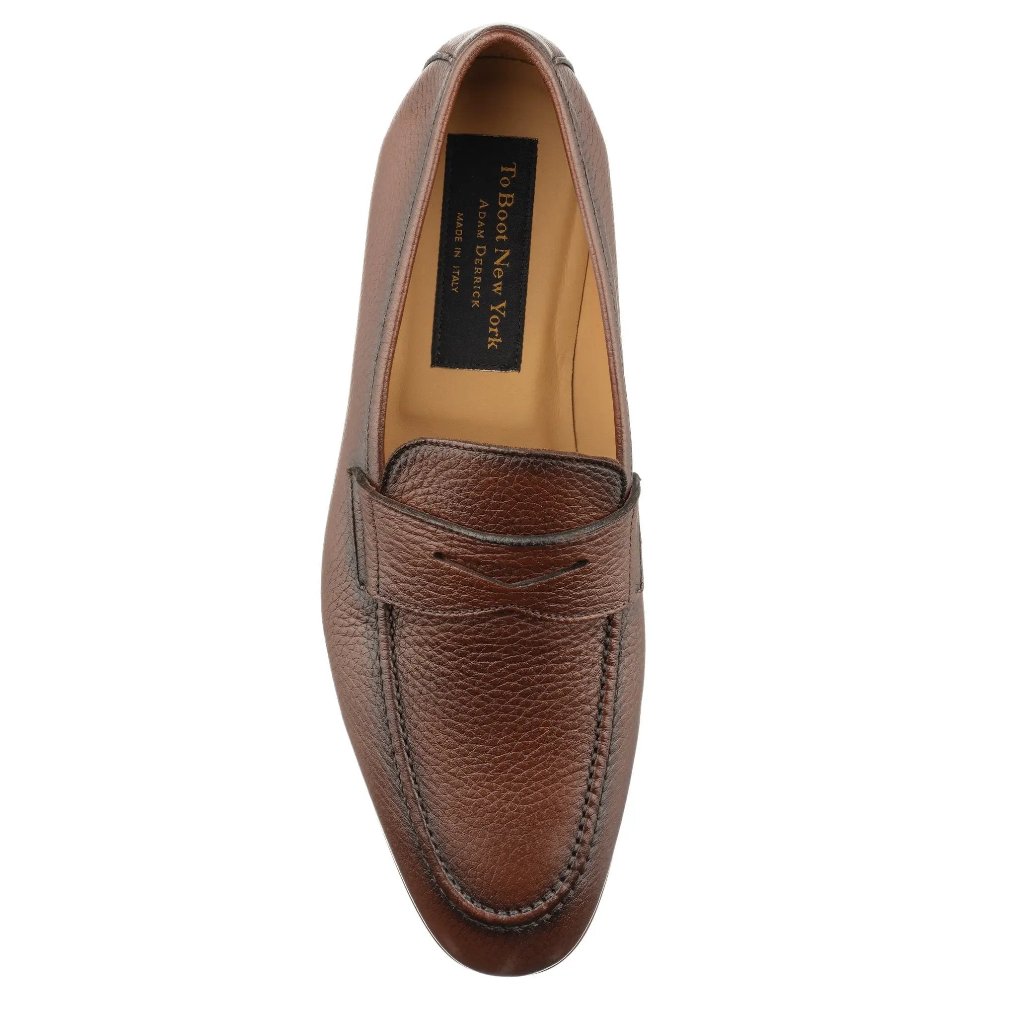 Merritt Brown Deerskin Leather Penny Loafer Slip-On by To Boot New York