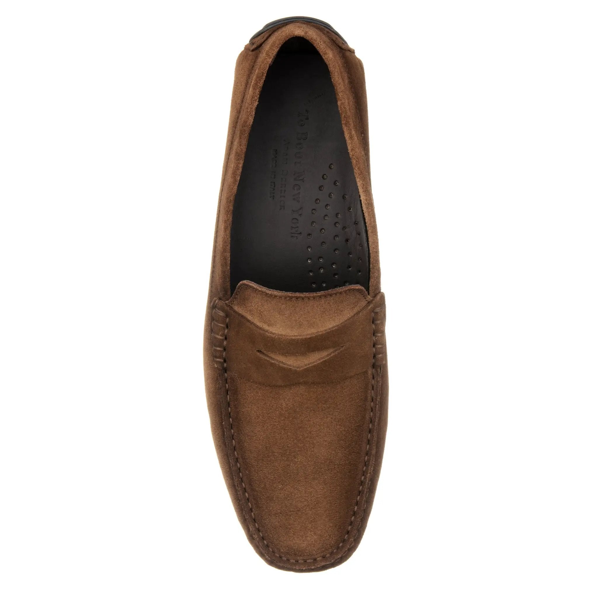Adelaide Mid Brown Aero Suede Driving Shoe by To Boot New York