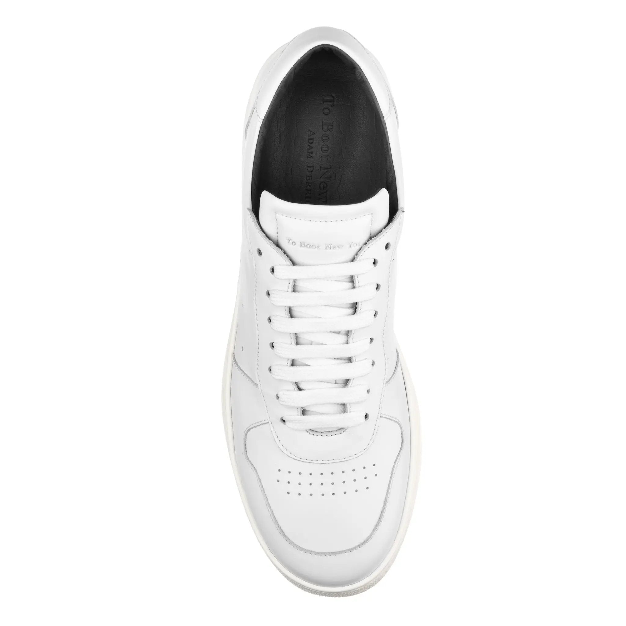 Middleton All-White Calf Court Sneaker by To Boot New York