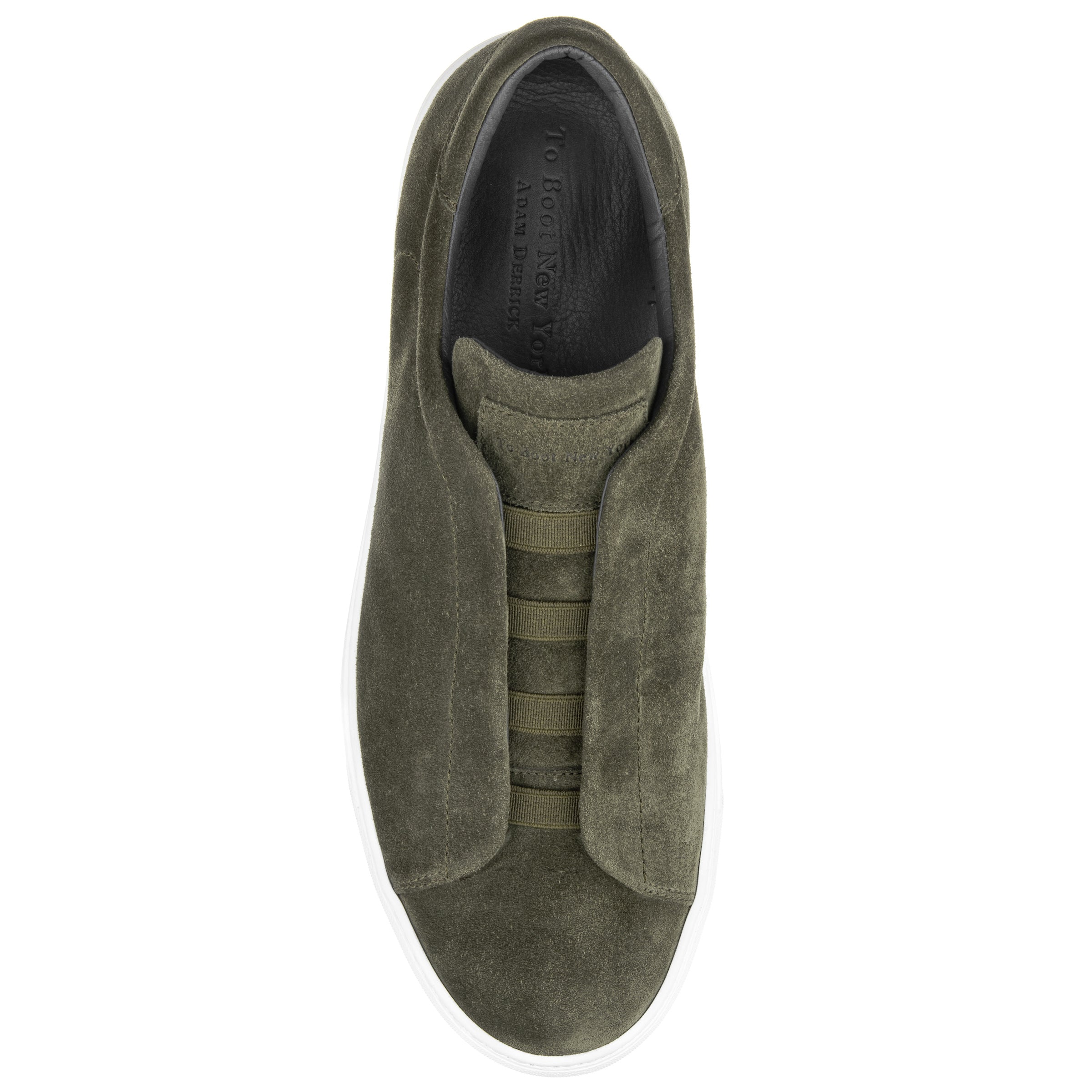 Stone Central Park Green Suede Slip On Sneaker