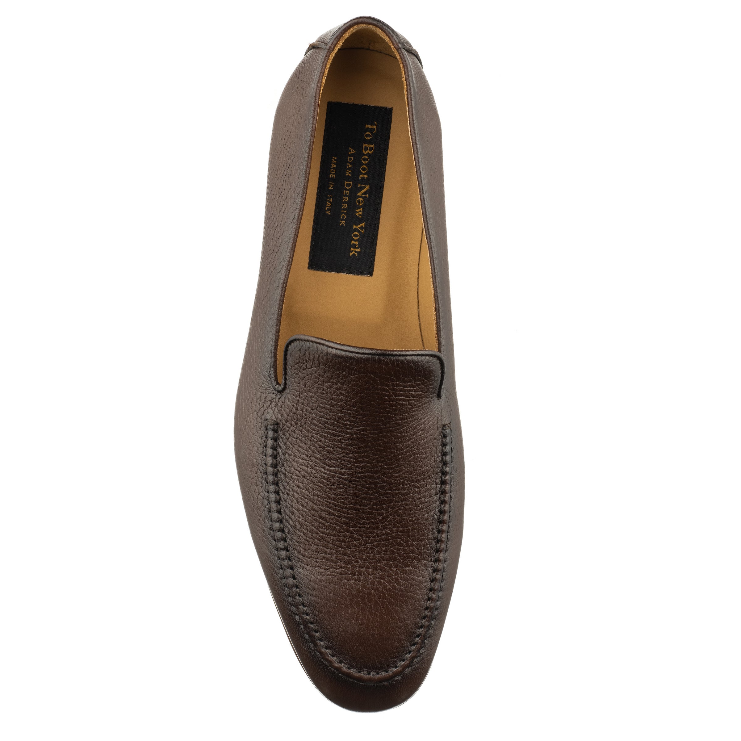 Brunswick Dark Brown Deerskin Leather Slip-On