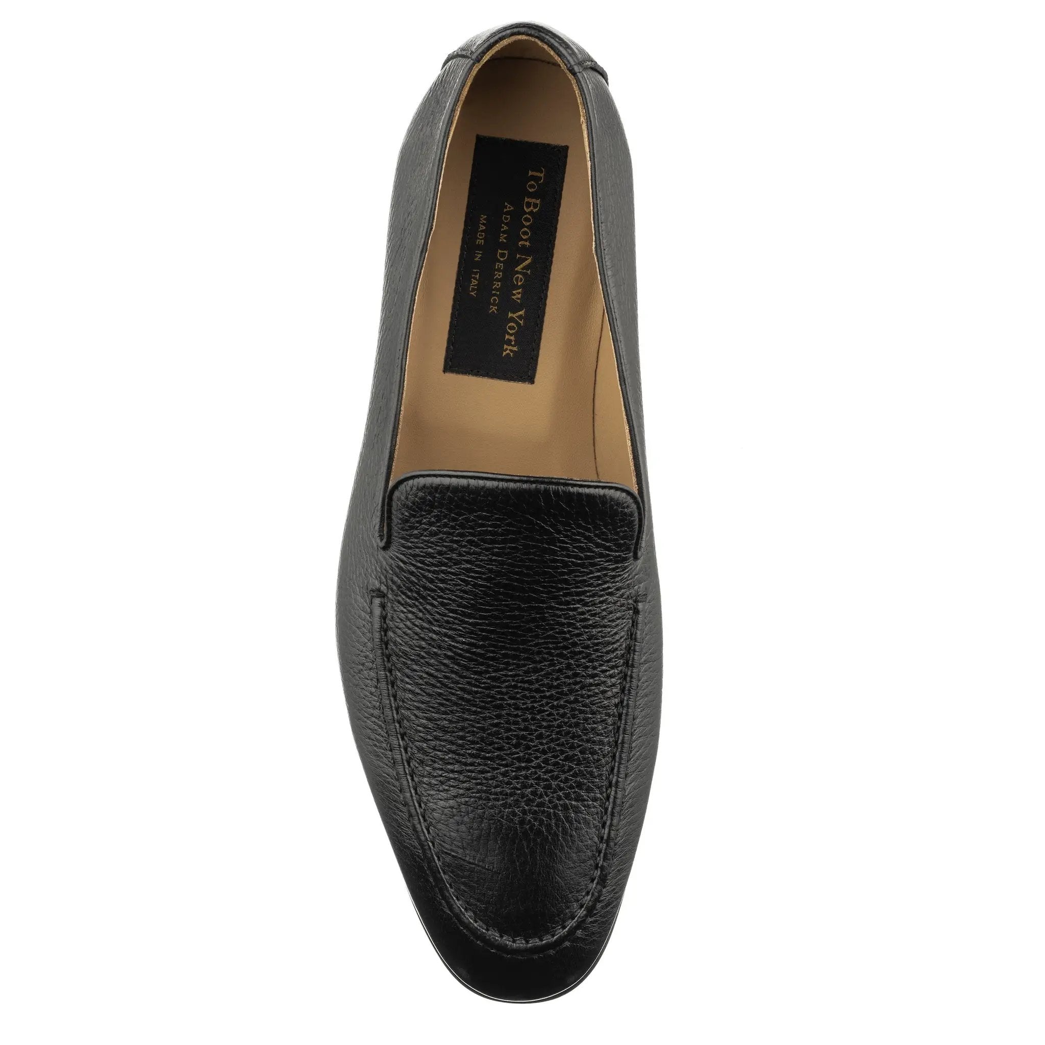 Brunswick Black Deerskin Leather Slip-On Loafer by To Boot New York