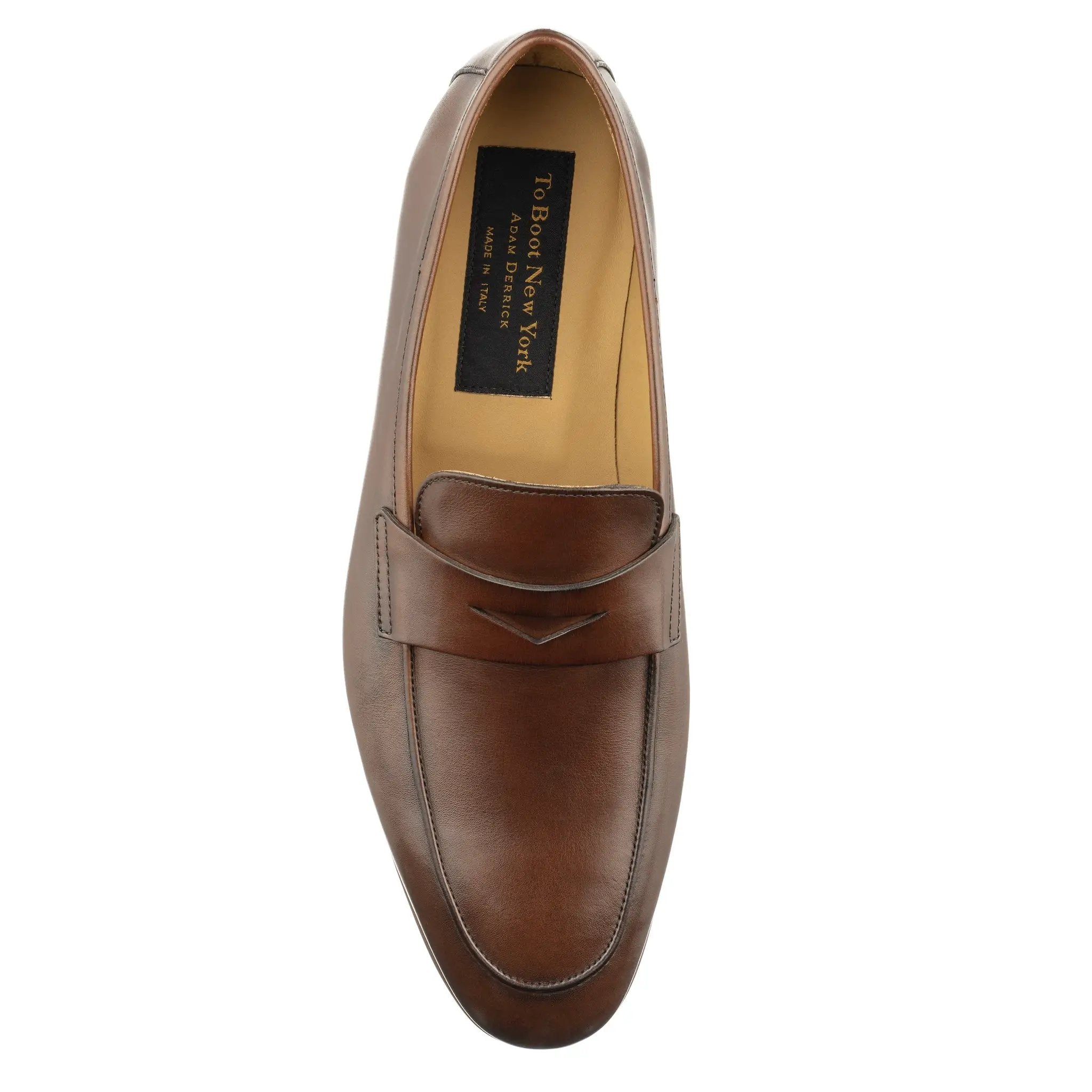 Keats Dark Brown Calf Leather Slip-on Men’s Penny Loafer by To Boot New York