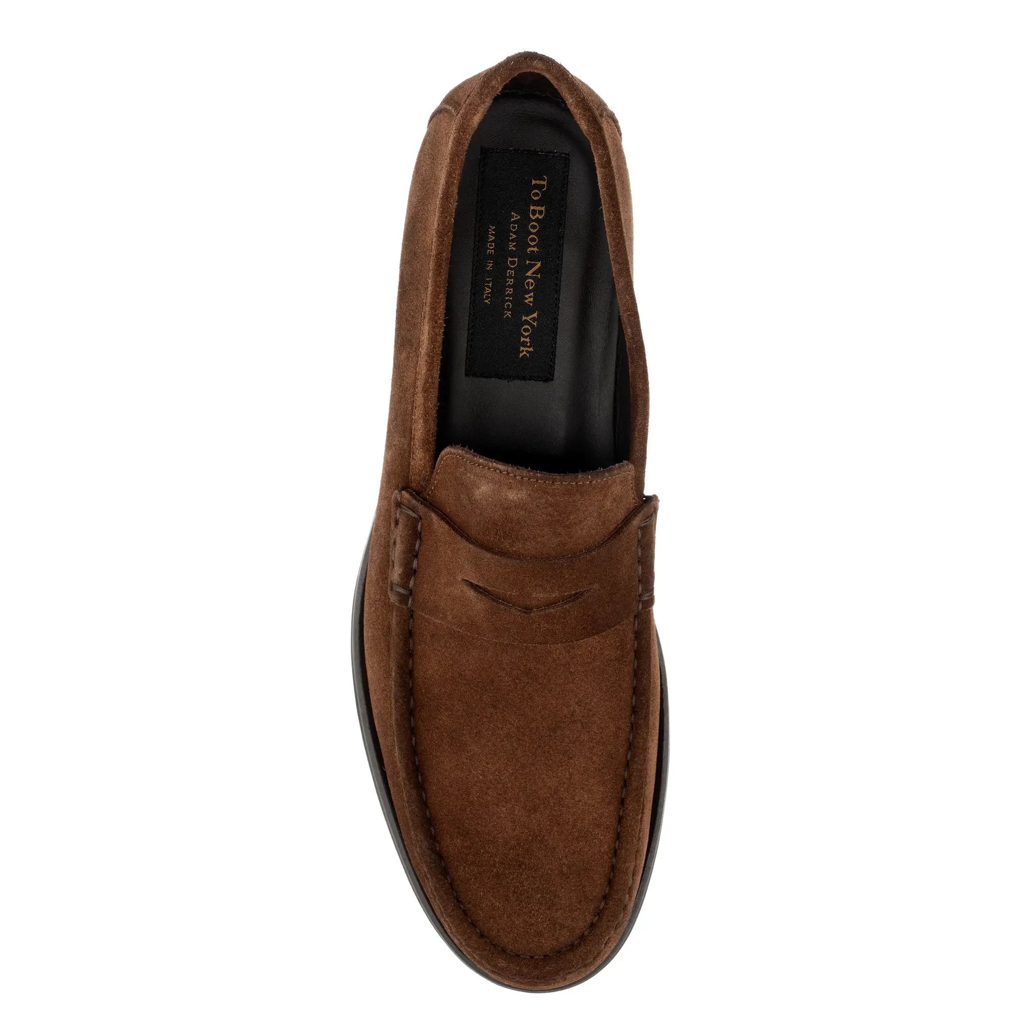 Belfast Mid Brown Suede Loafer by To Boot New York