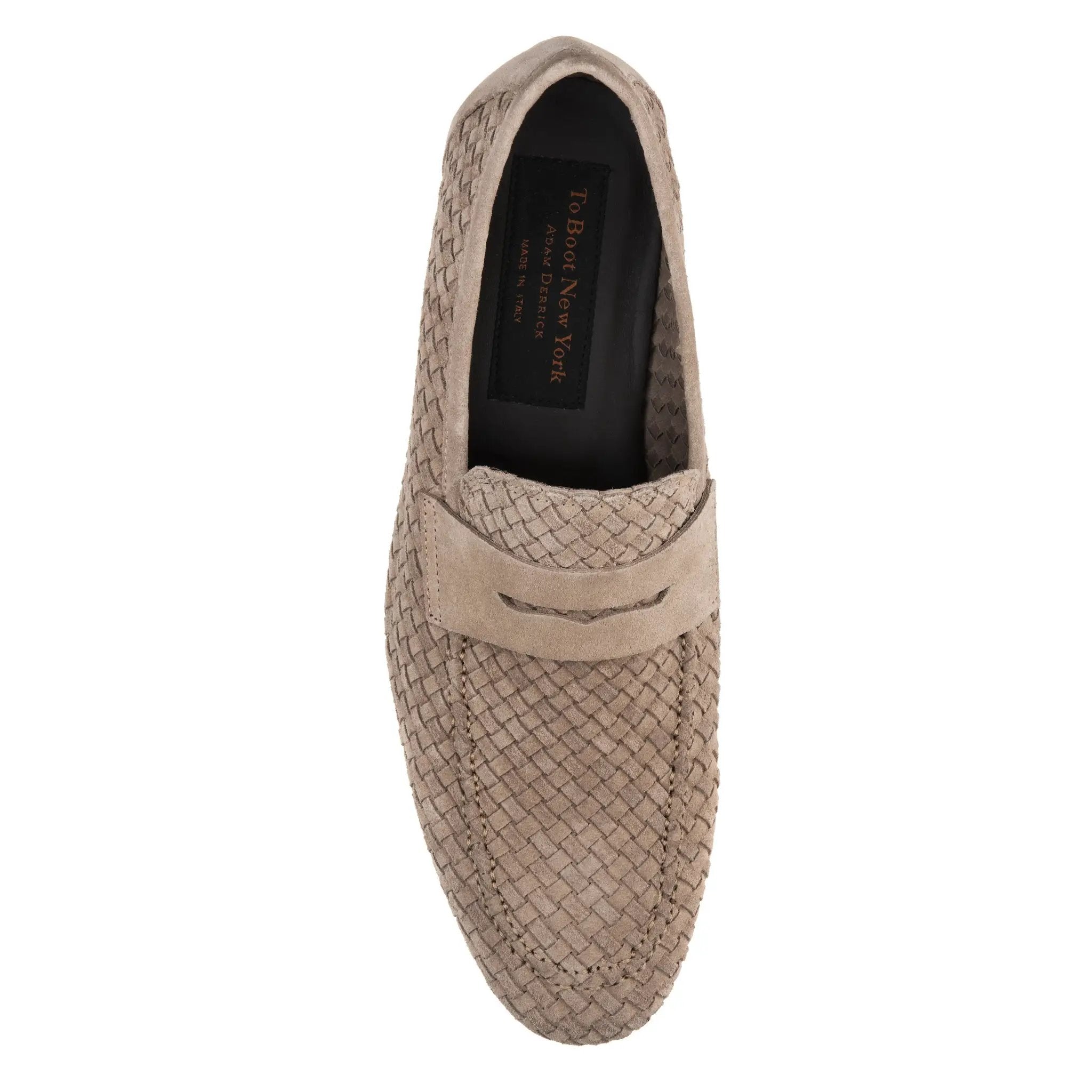 Turner Taupe Woven Suede Loafer by To Boot New York