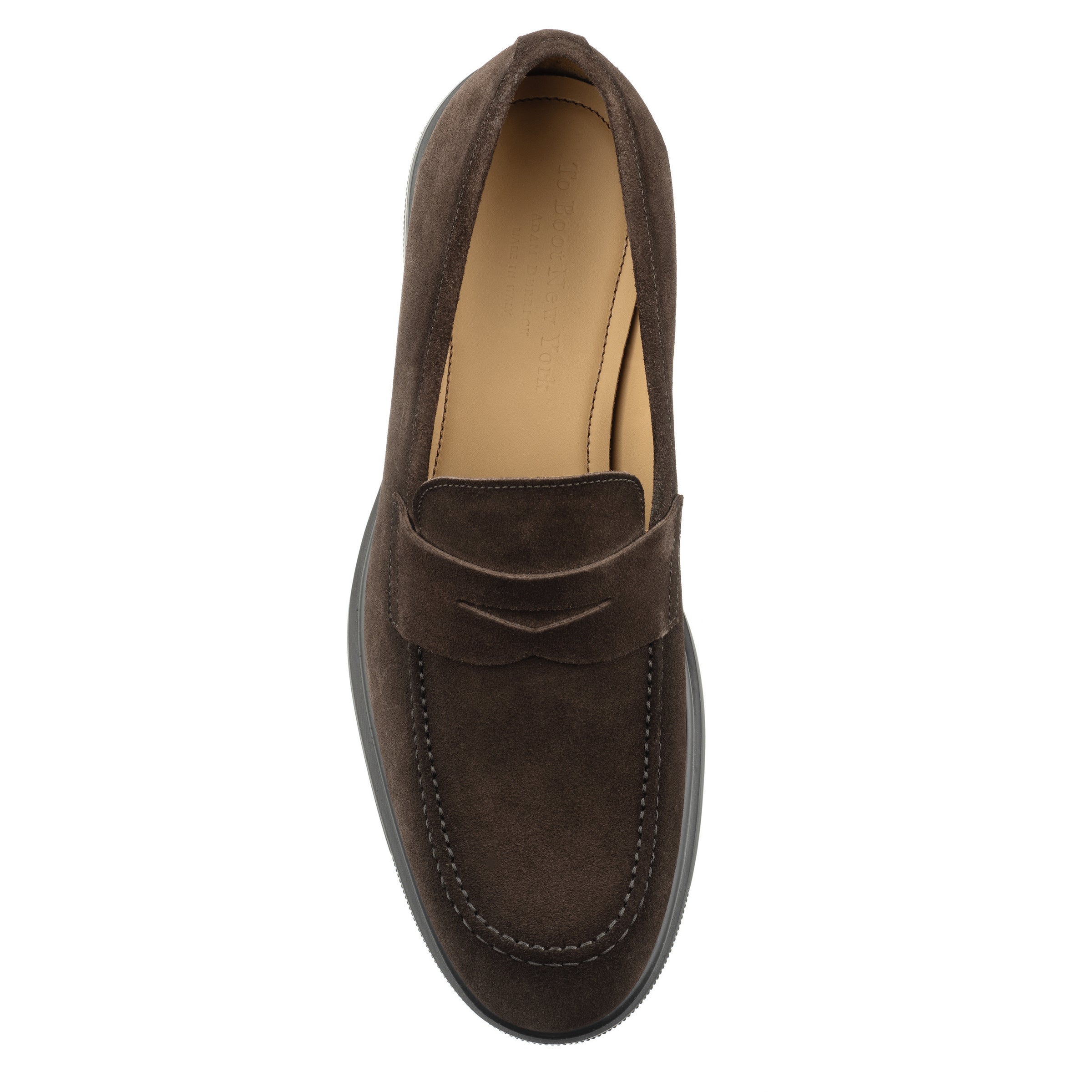 Joey Water-Repellent Dark Brown Suede Penny Loafer