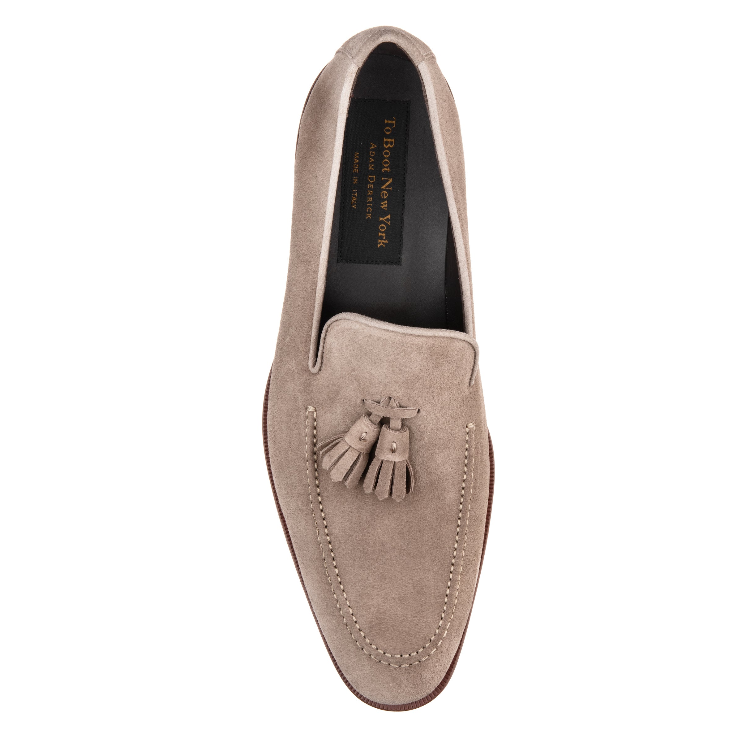 Maurizio Taupe Suede Tassel Loafer