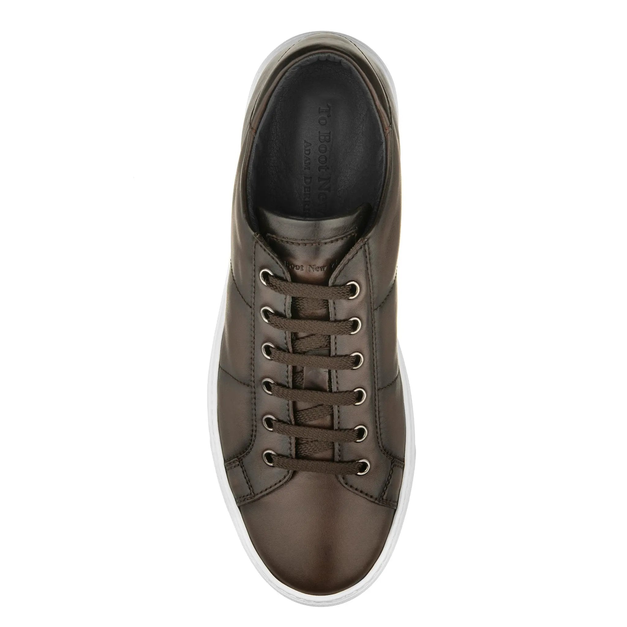 Colton Dark Brown Nappa Calf Sneaker by To Boot New York