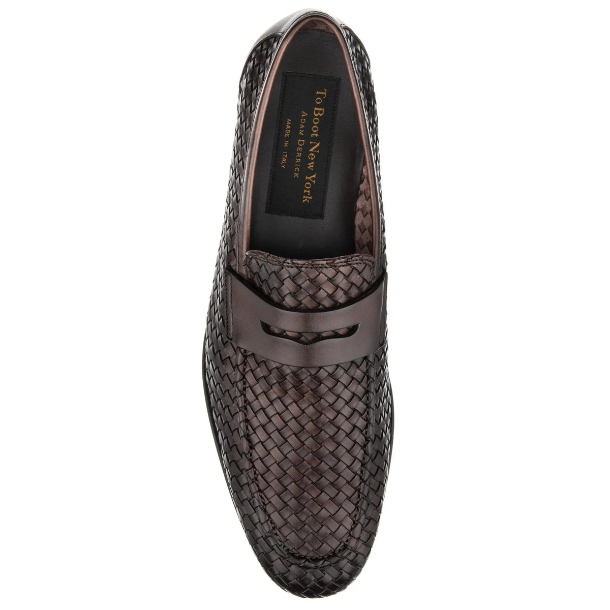 Zenith Brown Woven Leather Loafer display picture 3