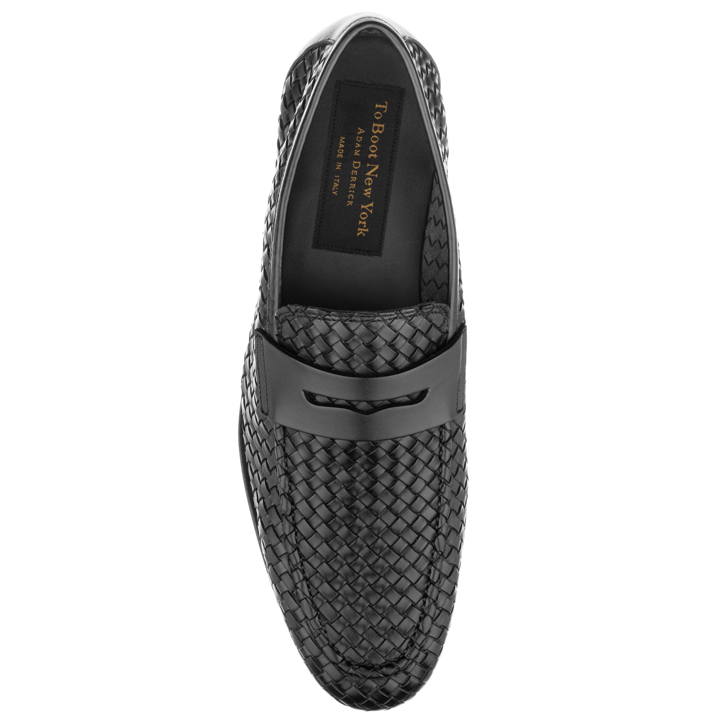 Zenith Black Woven Leather Loafer