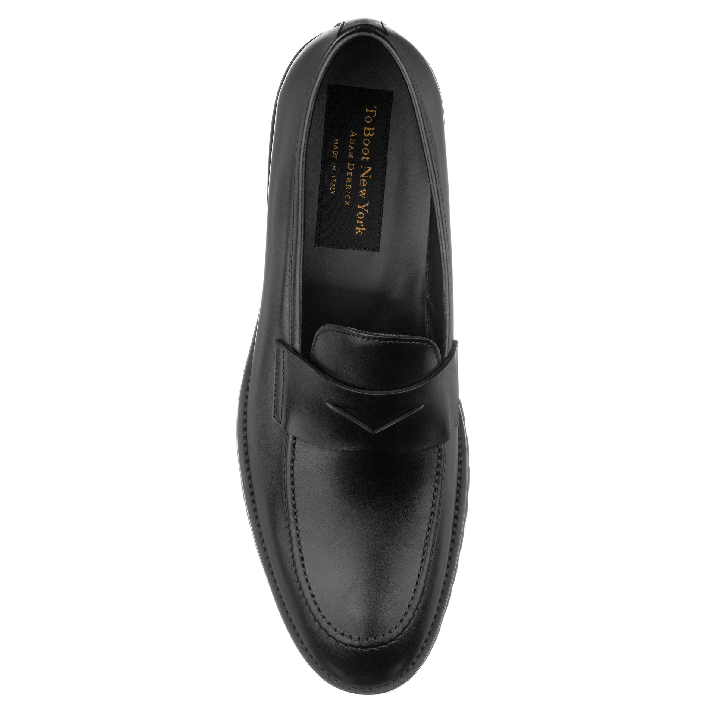 Nino Black Calf Lug Sole Penny Loafer