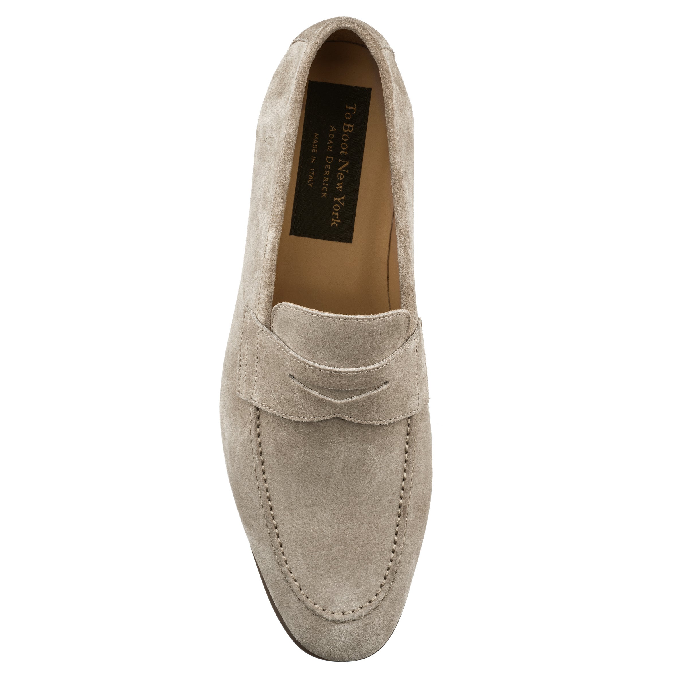 Jenner Taupe Suede Penny Loafer Slip