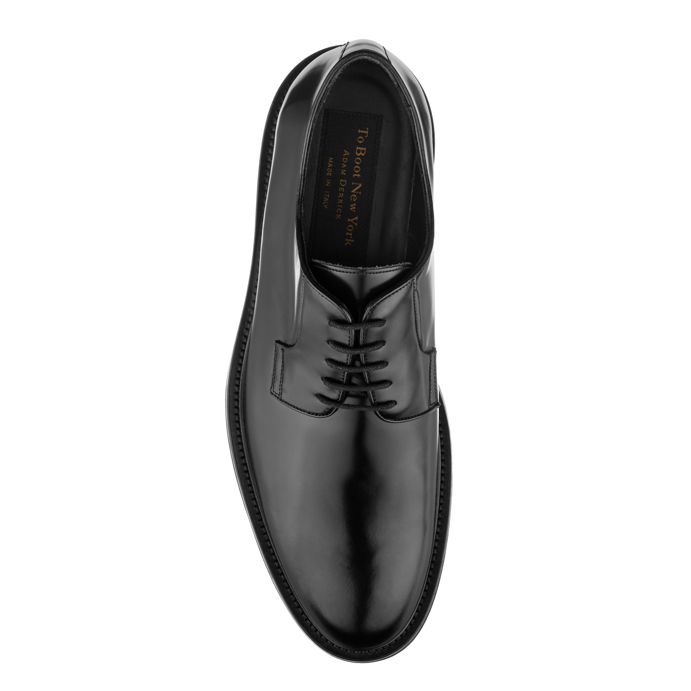 Darvin Black Plain Toe Oxford