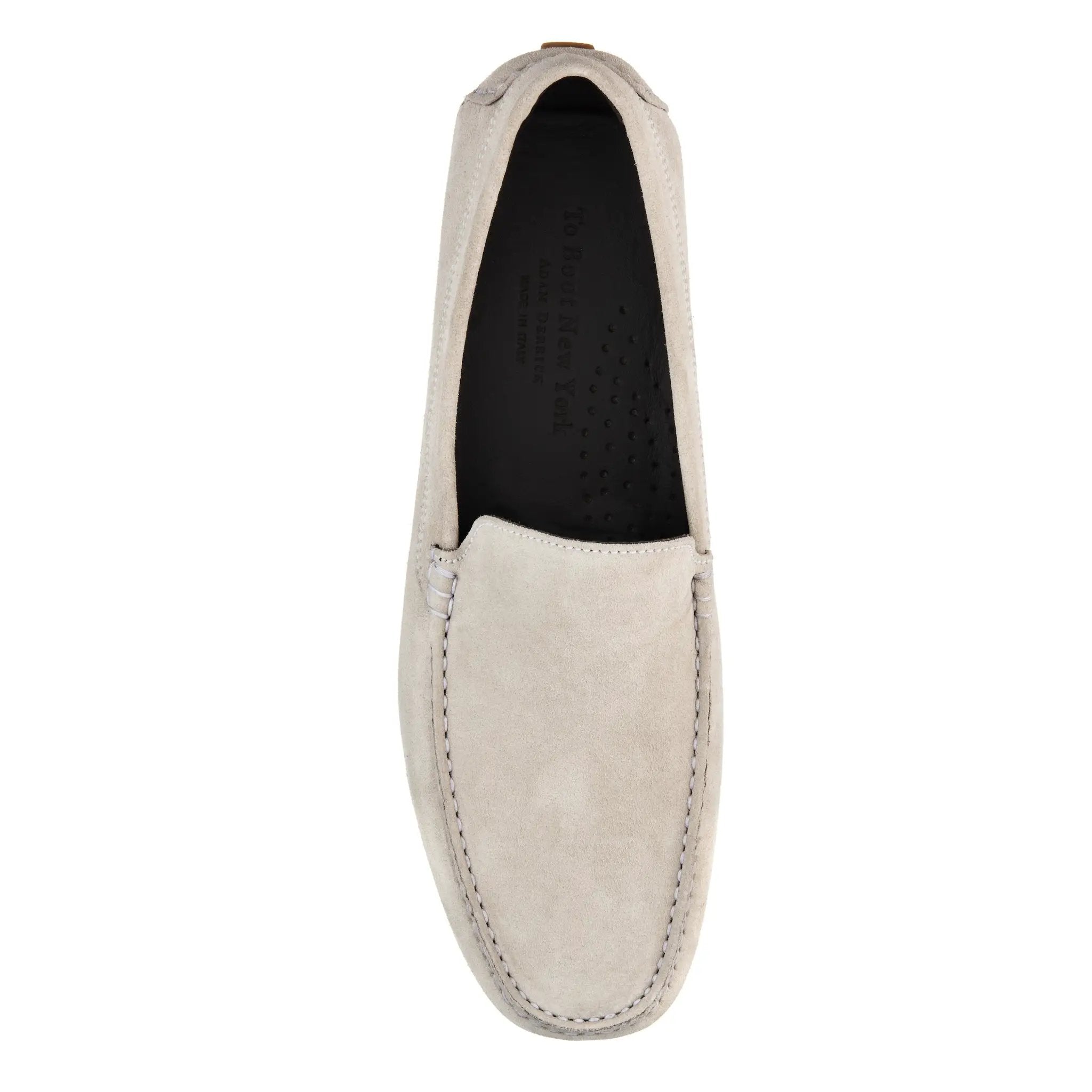 Harrison Pale Grey Suede Driving Shoe by To Boot New York