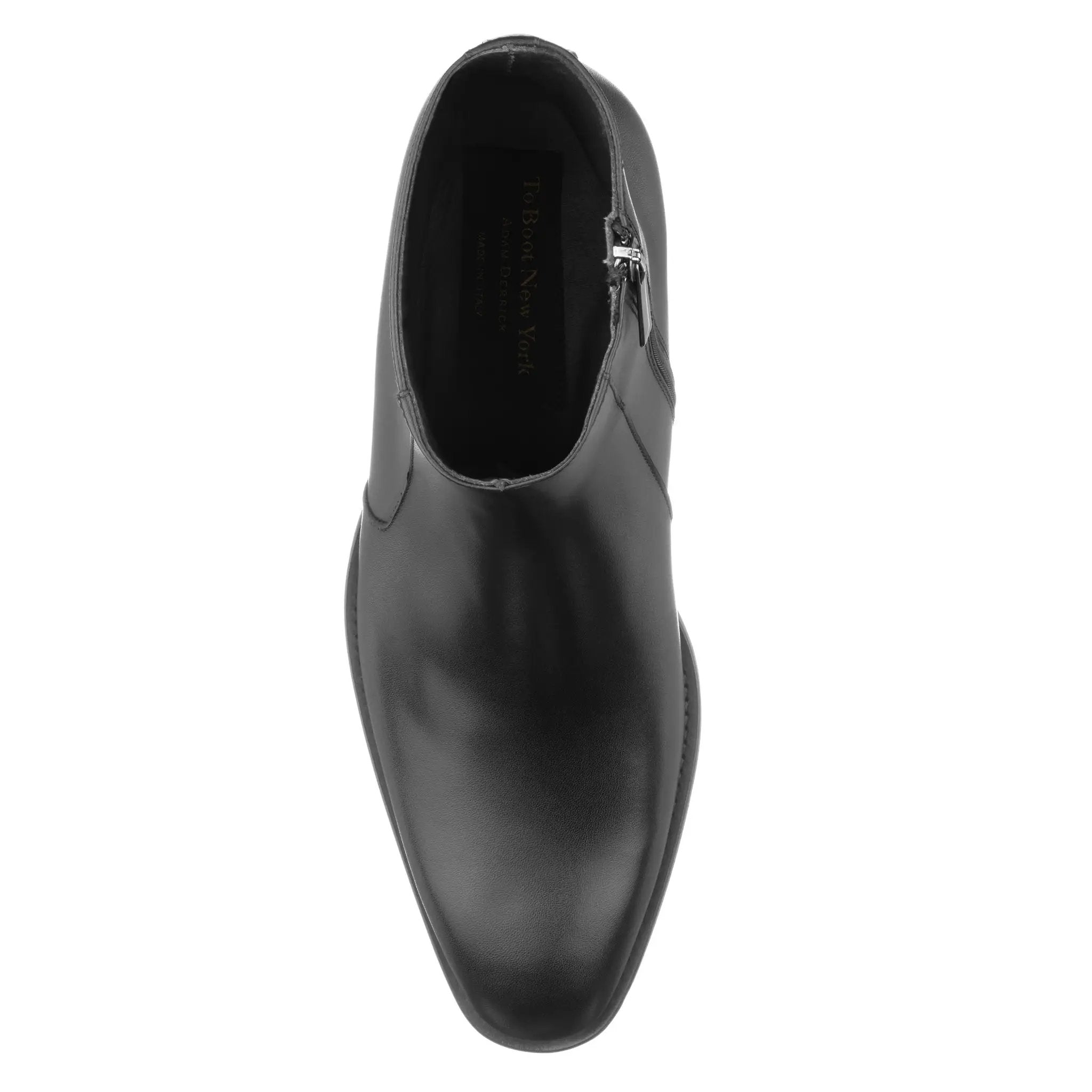 Gilmour Black Calf Leather Zip Boot Gilmour Black Calf Leather Zip Boot
