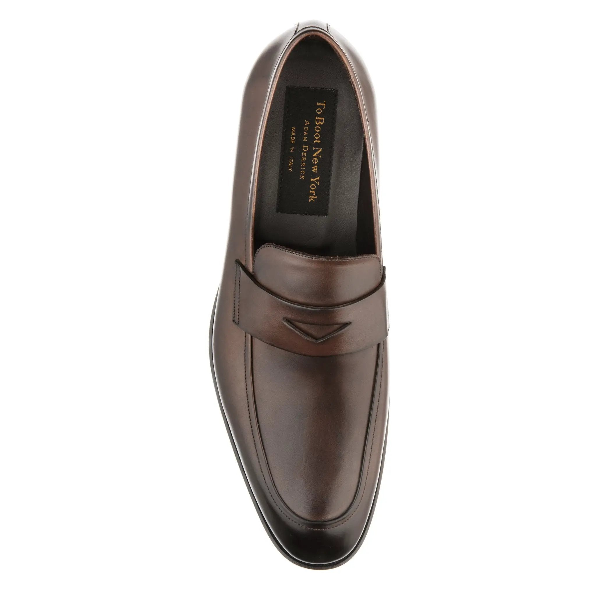 Jagger Dark Brown Calf Penny Loafer by To Boot New York