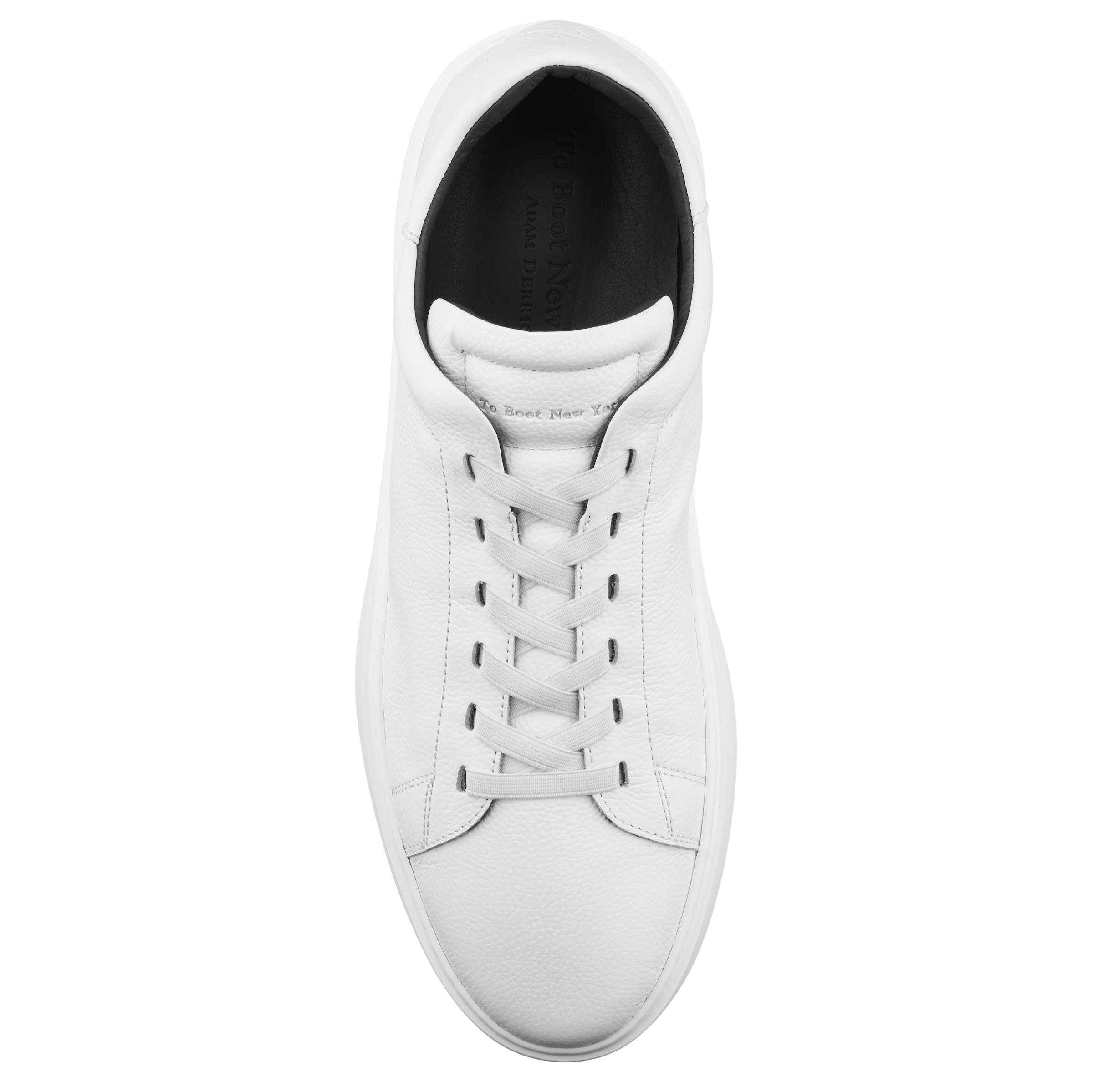 James White Leather Stretch Lace Luxury Low-Top Sneaker