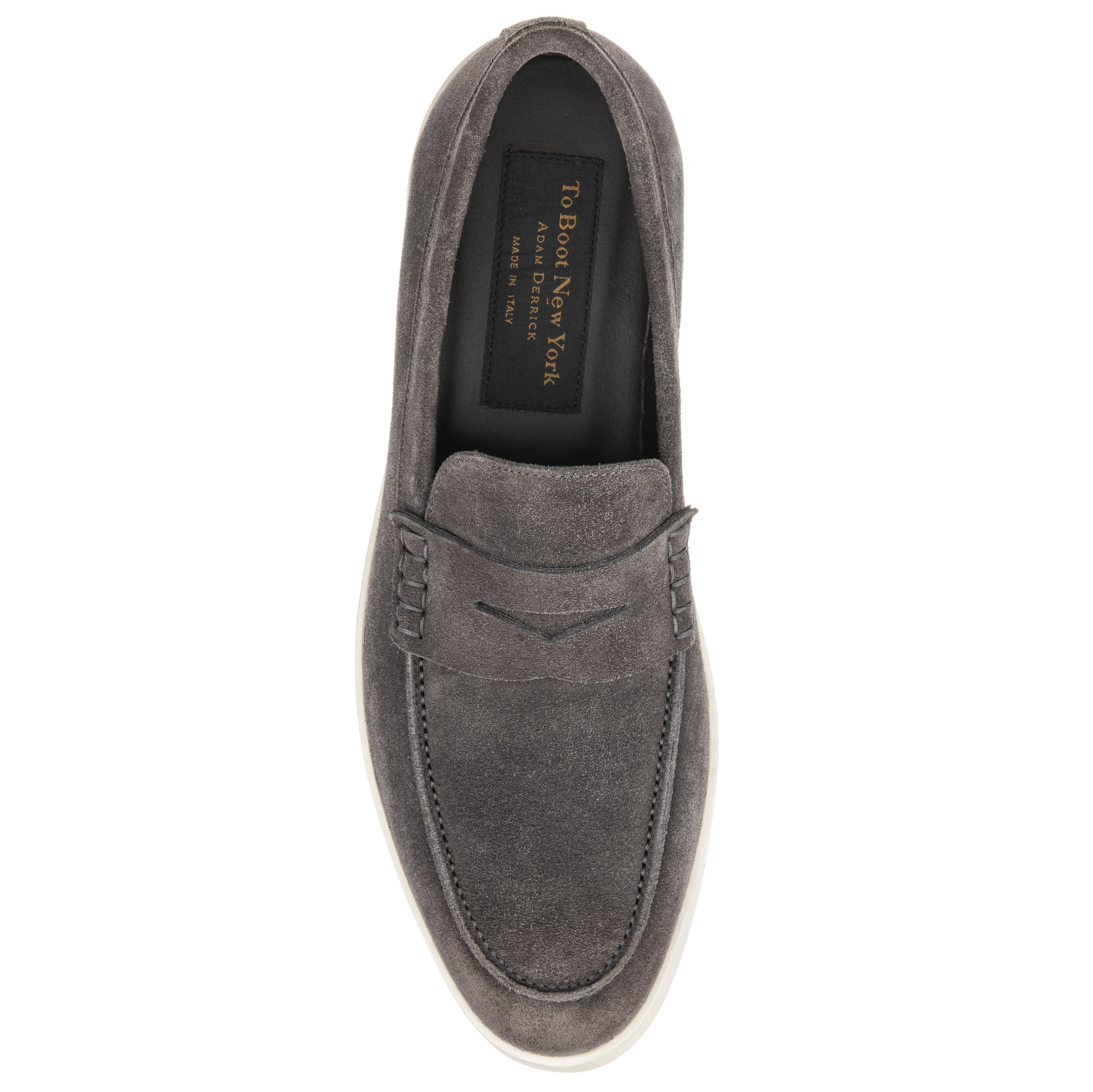 Voss Grey Suede Penny Loafer