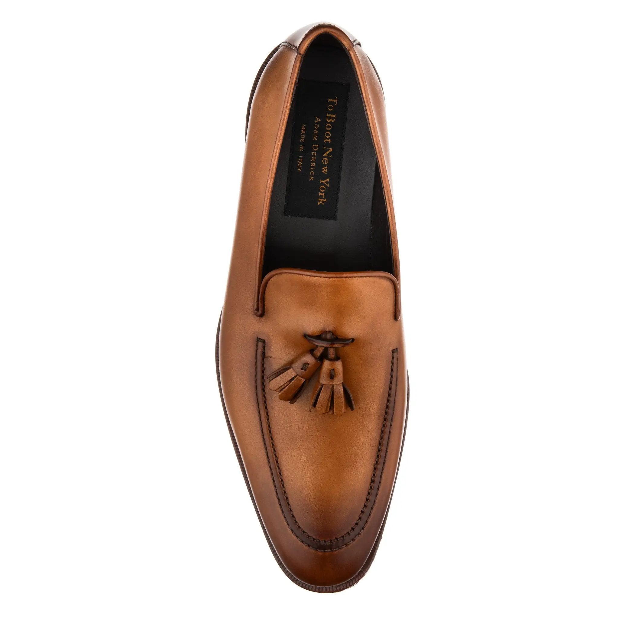 Maurizio Medium Tan Calf Tassel Loafer by To Boot New York