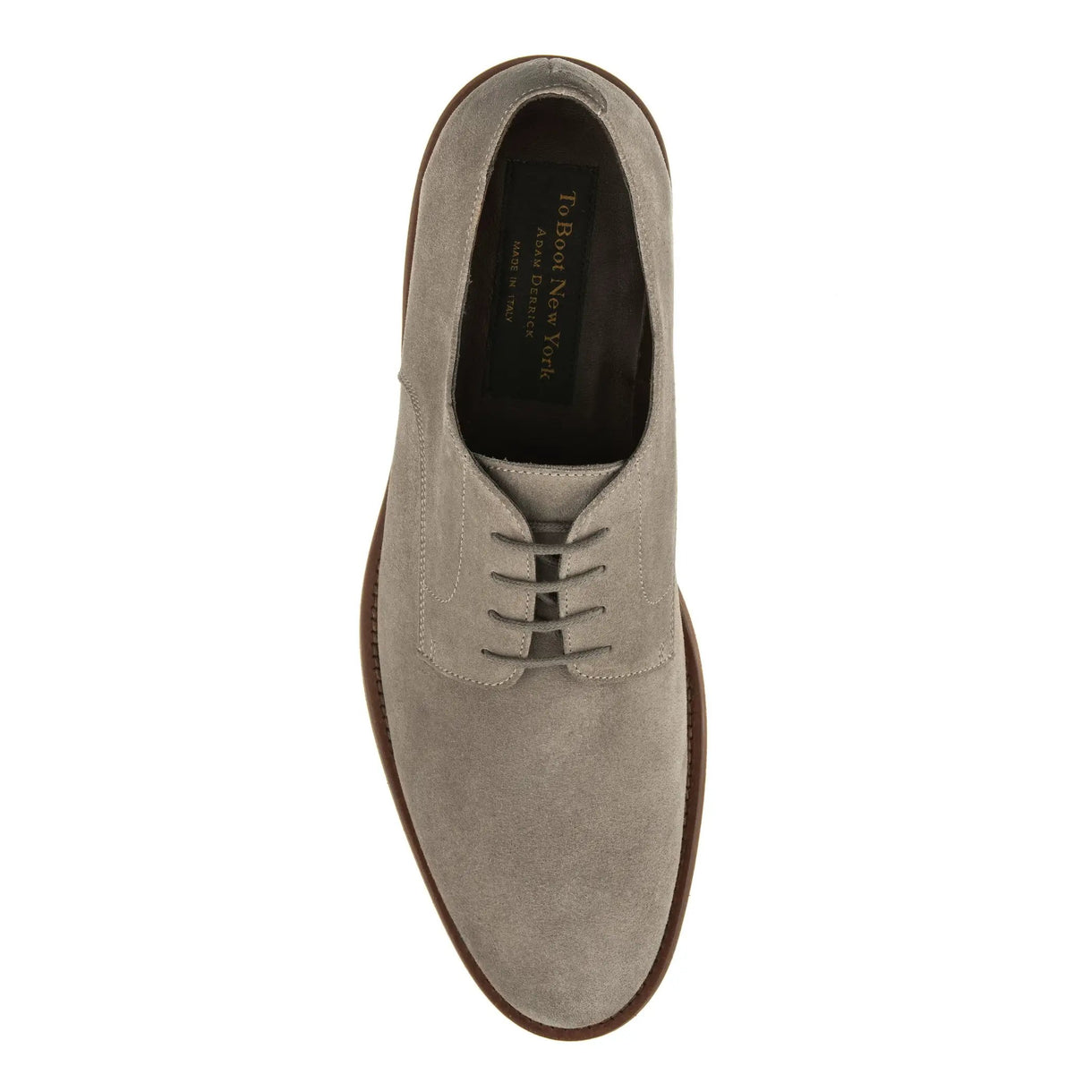 AllSaints Derby Shoes Men\'s 10 Taupe Suede Leather Plain Toe Lace-Up Low Top Klop Suede Low Top Sneakers Warm Grey | ALLSAINTS US main image 4