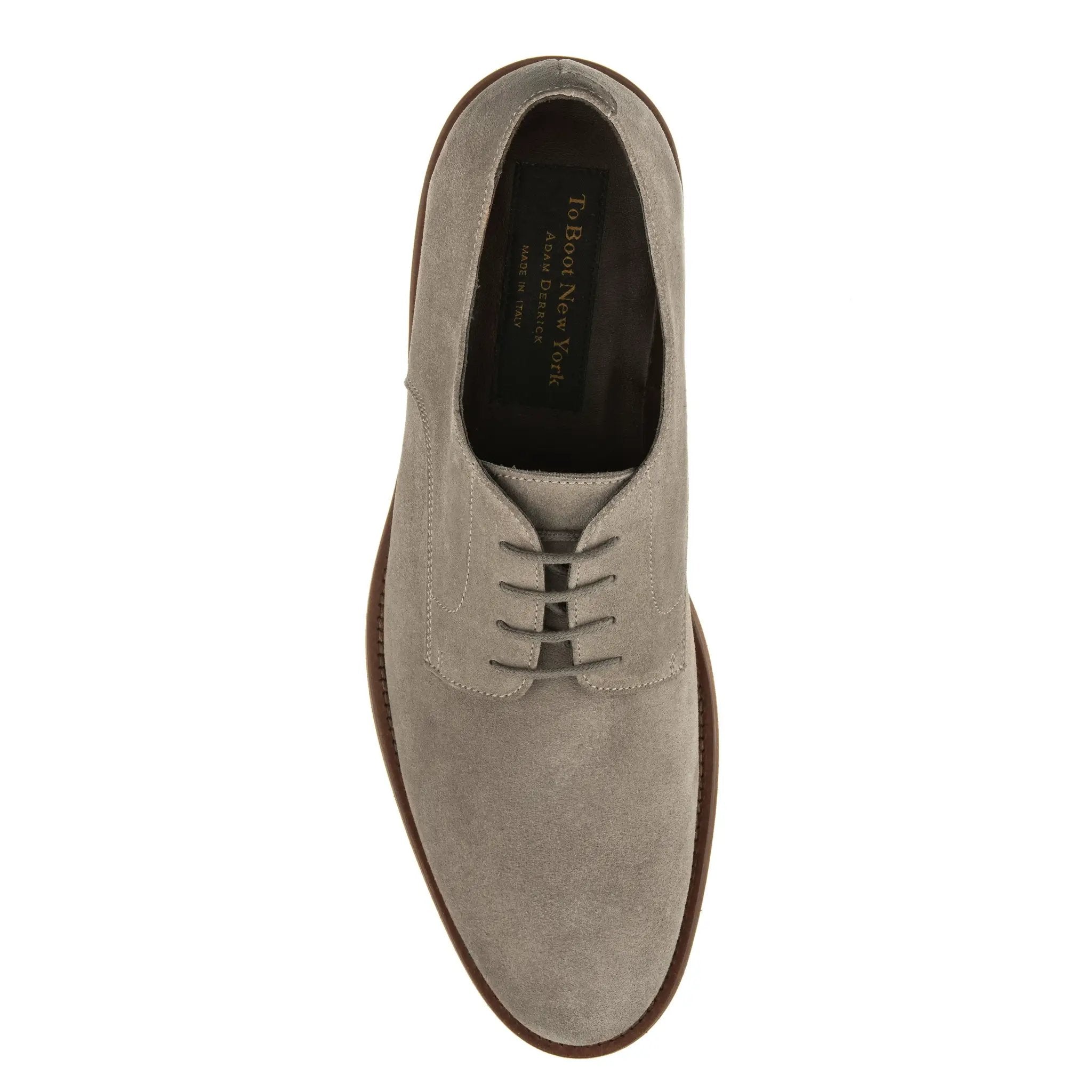 Peterson Taupe Suede Derby Lace-Up by To Boot New York