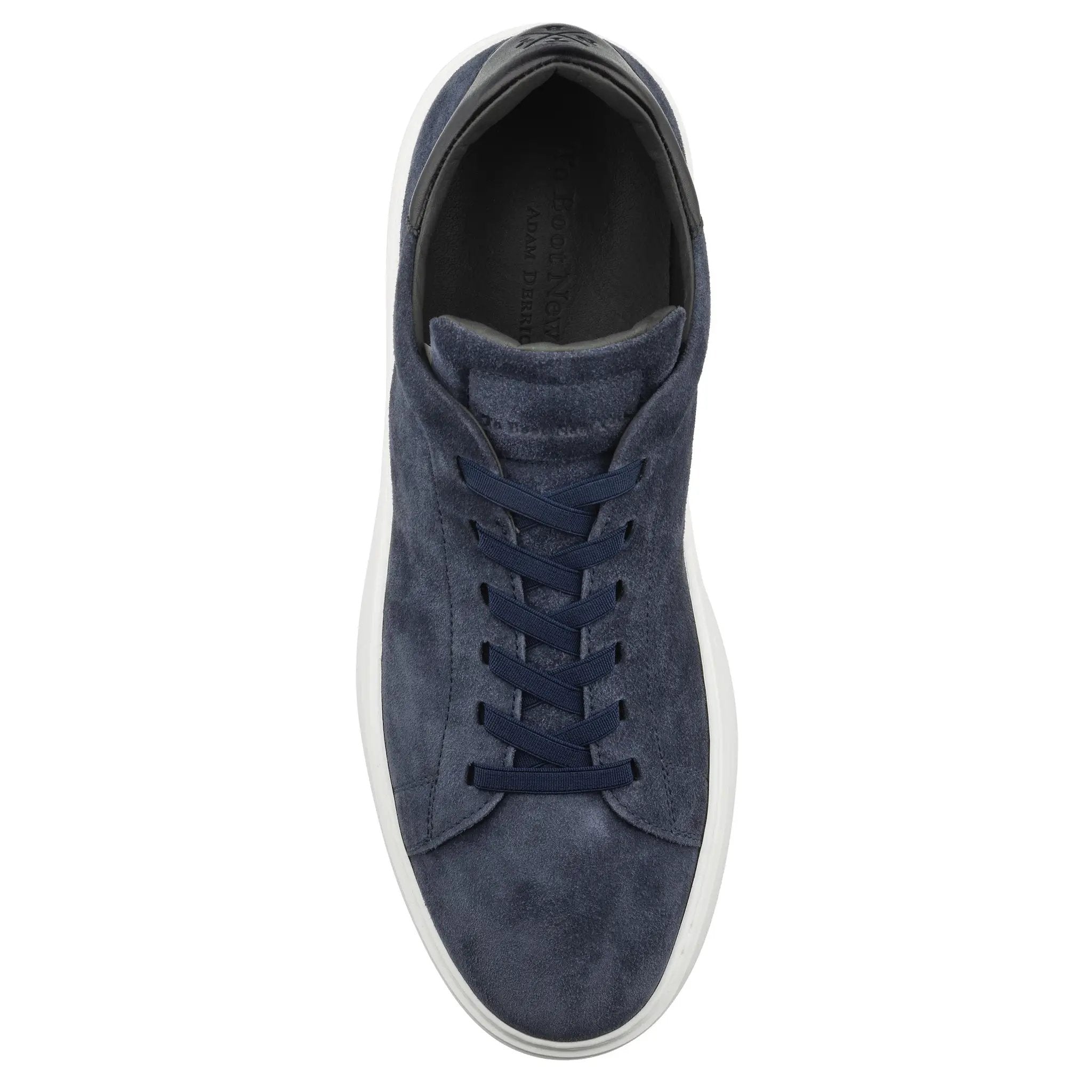 James Blue Suede Stretch Lace Luxury Low-Top Sneaker by To Boot New York