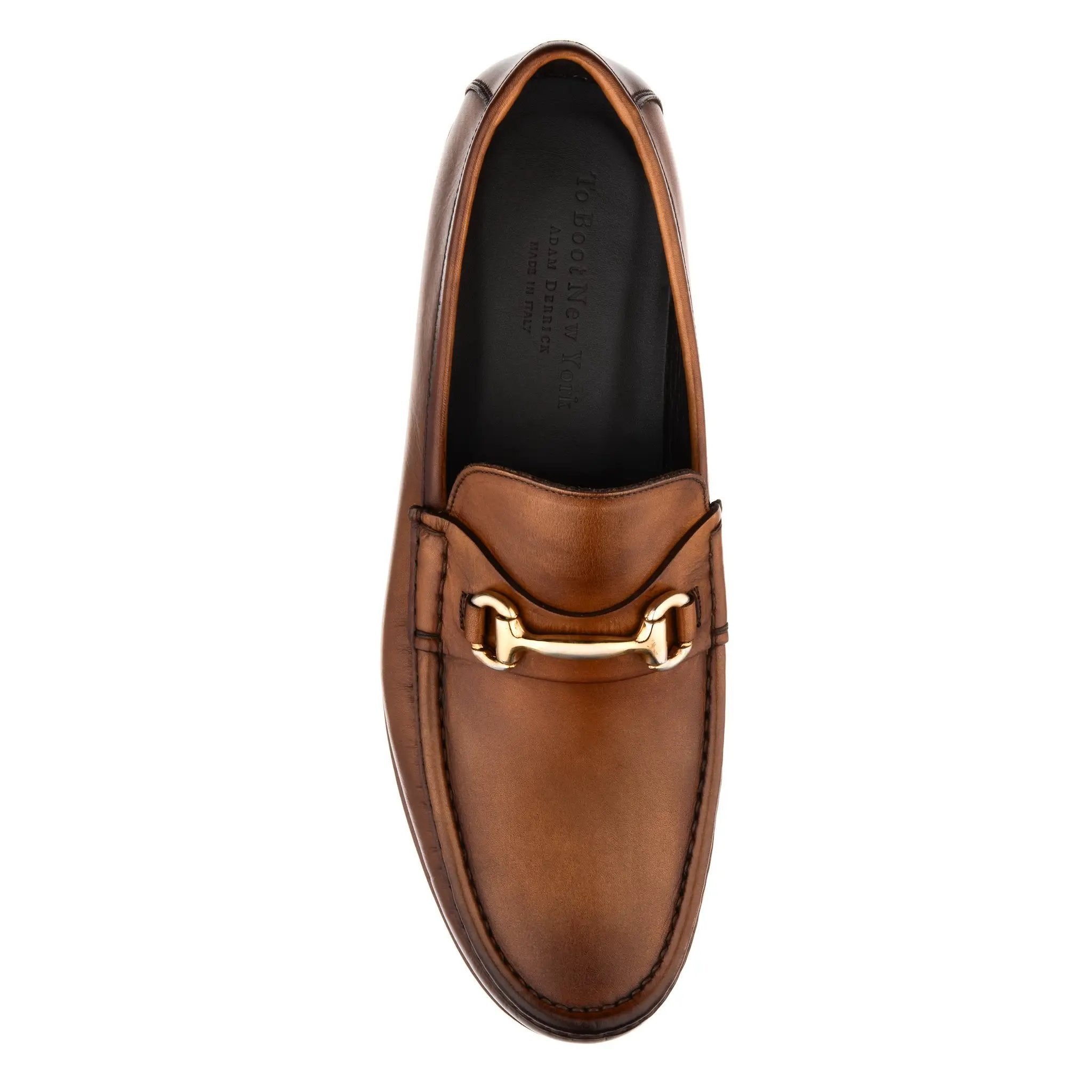 Watts Burnished Tan Leather Bit Loafer by To Boot New York